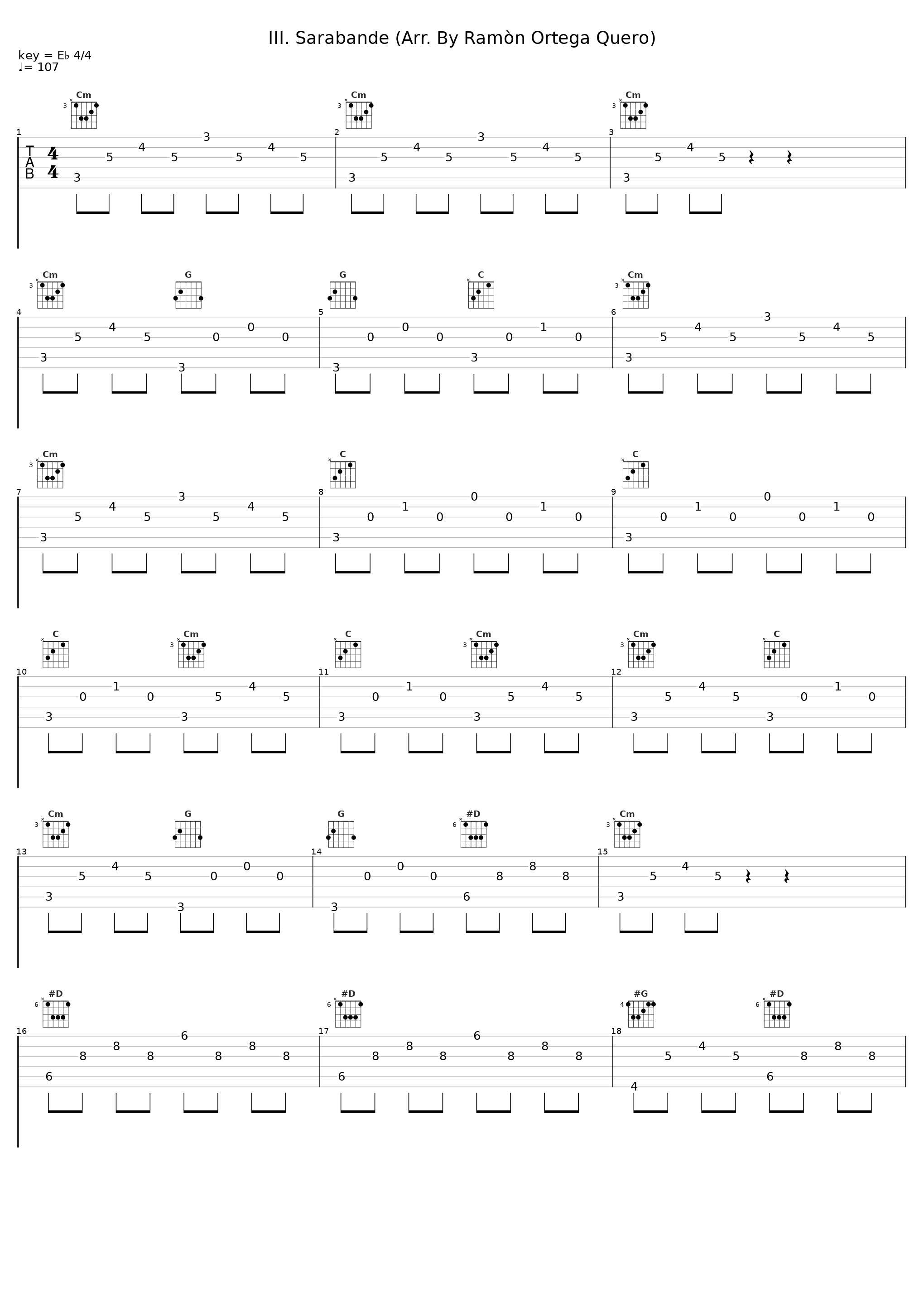 III. Sarabande (Arr. By Ramòn Ortega Quero)_Ramón Ortega Quero,Peter Kofler_1