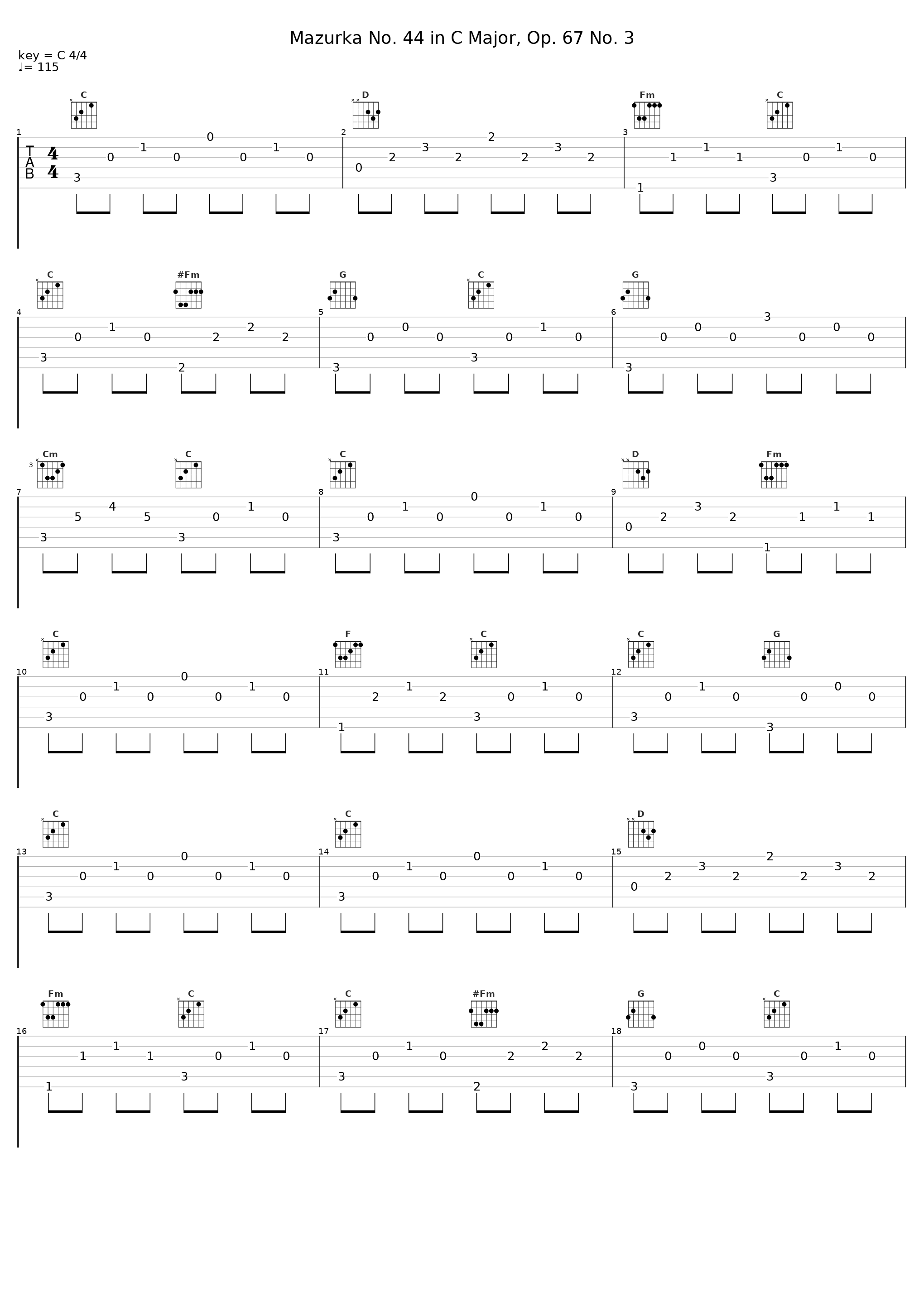 Mazurka No. 44 in C Major, Op. 67 No. 3_Ramon Schwarzkopf_1