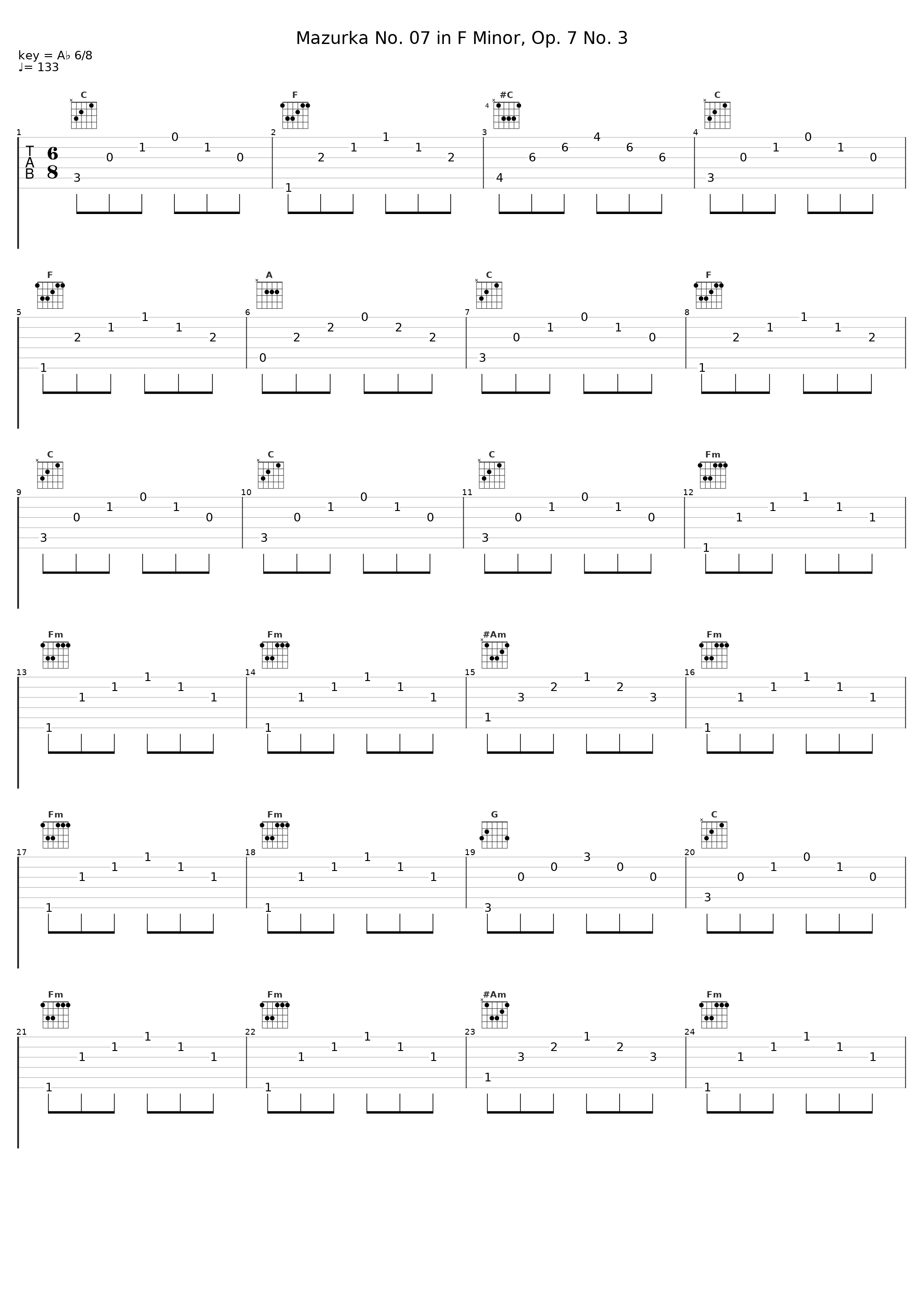 Mazurka No. 07 in F Minor, Op. 7 No. 3_Ramon Schwarzkopf_1