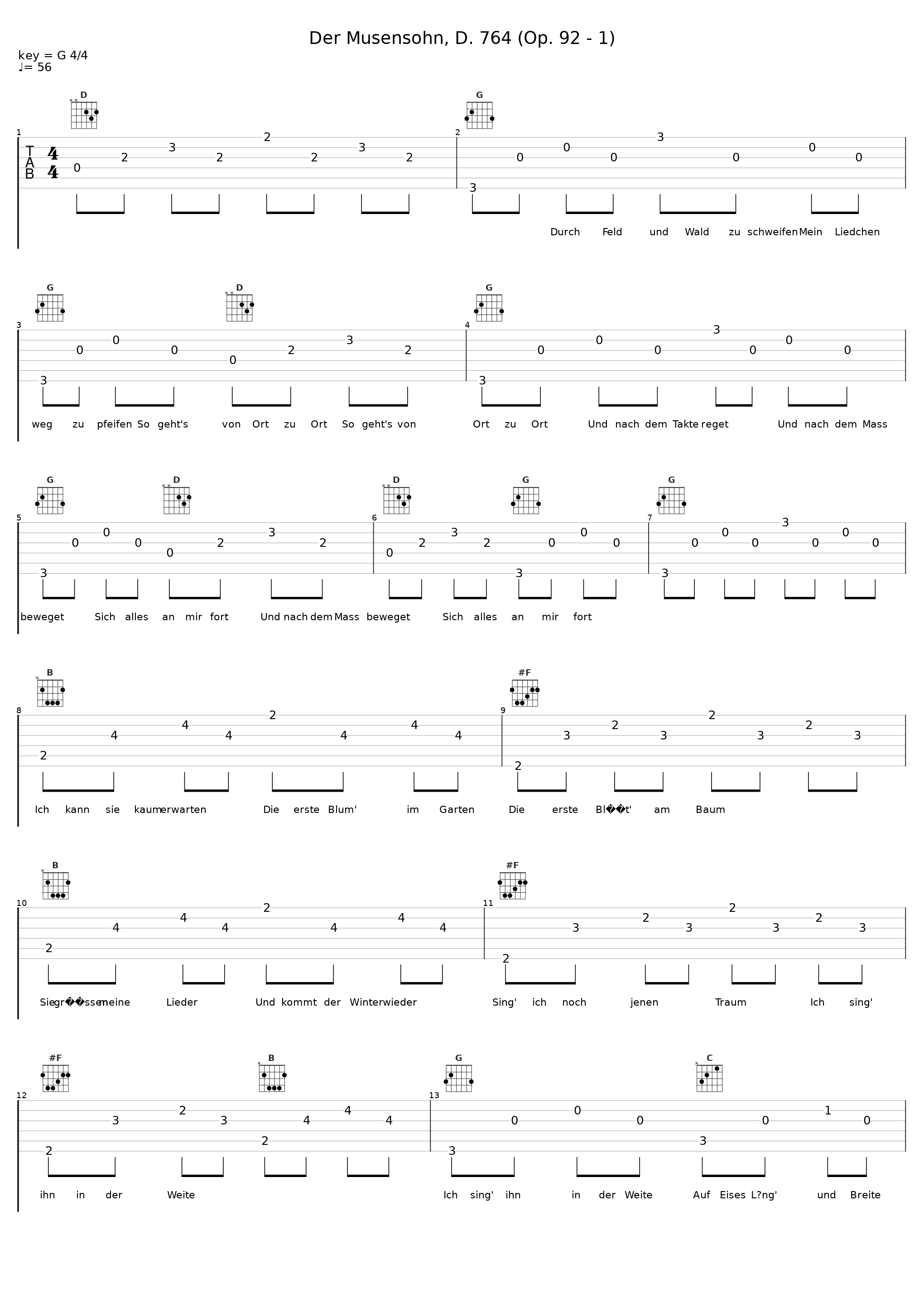 Der Musensohn, D. 764 (Op. 92 - 1)_Fritz Wunderlich,Hubert Giesen_1