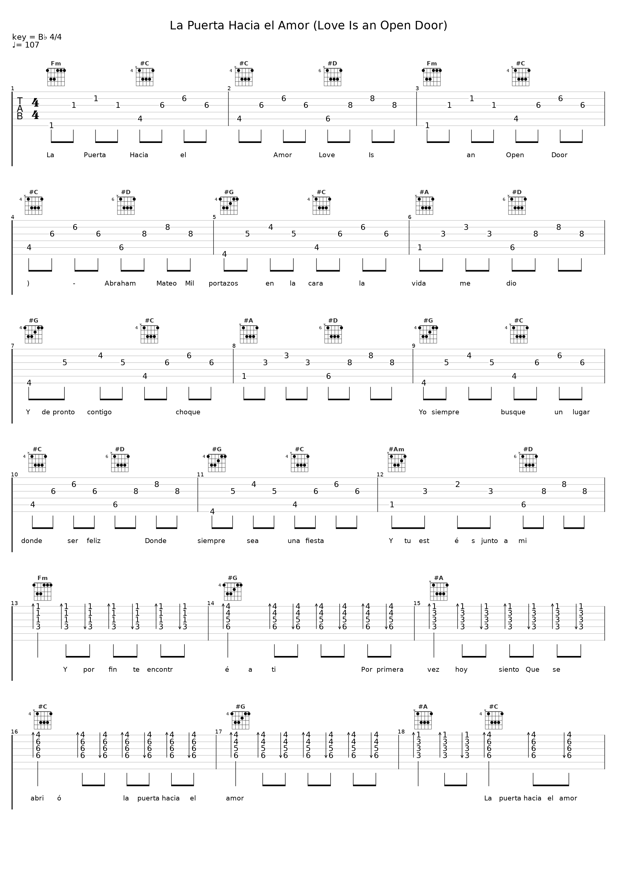 La Puerta Hacia el Amor (Love Is an Open Door)_Abraham Mateo_1