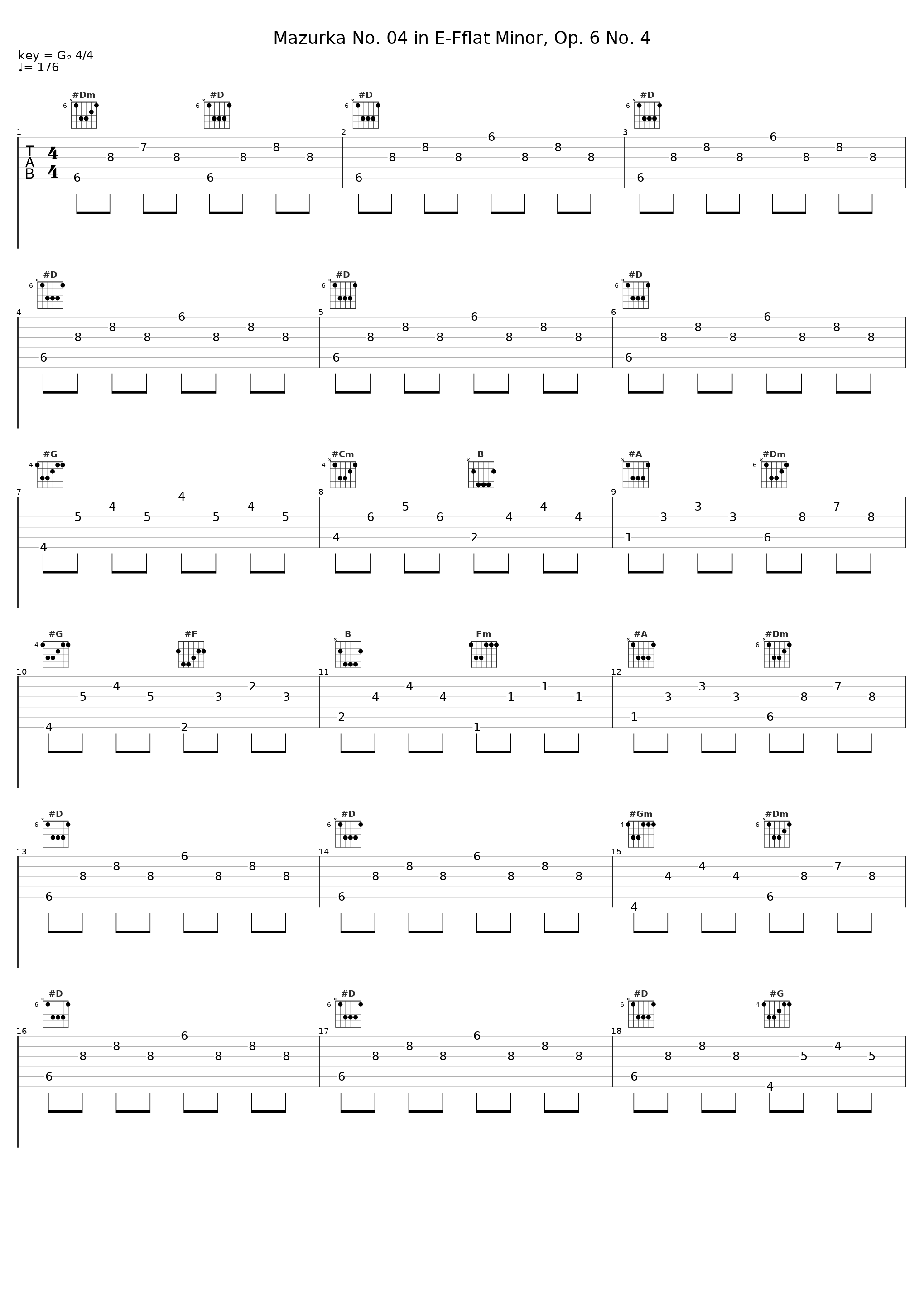 Mazurka No. 04 in E-Fflat Minor, Op. 6 No. 4_Ramon Schwarzkopf_1