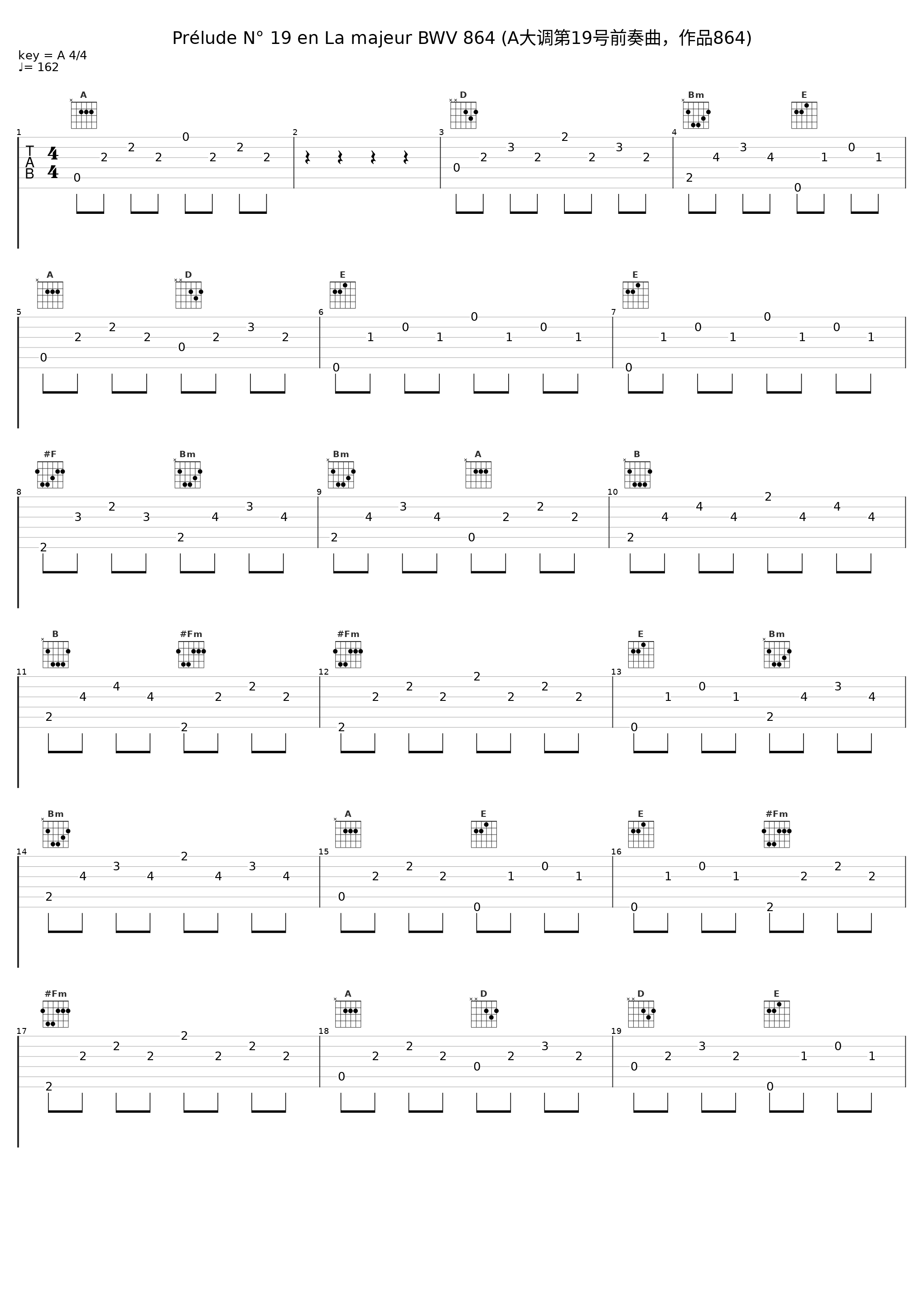 Prélude N° 19 en La majeur BWV 864 (A大调第19号前奏曲，作品864)_朱晓玫_1