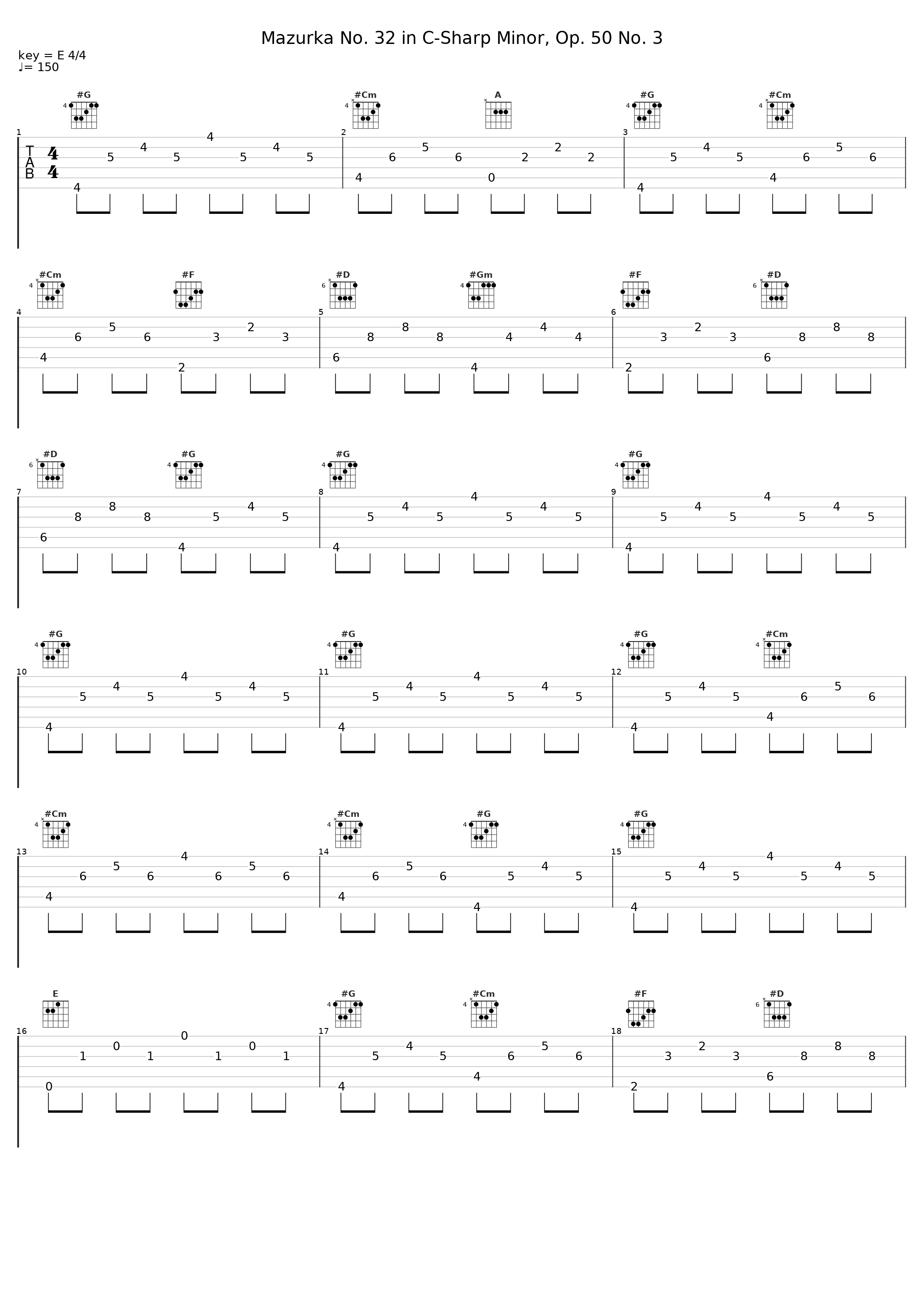 Mazurka No. 32 in C-Sharp Minor, Op. 50 No. 3_Ramon Schwarzkopf_1