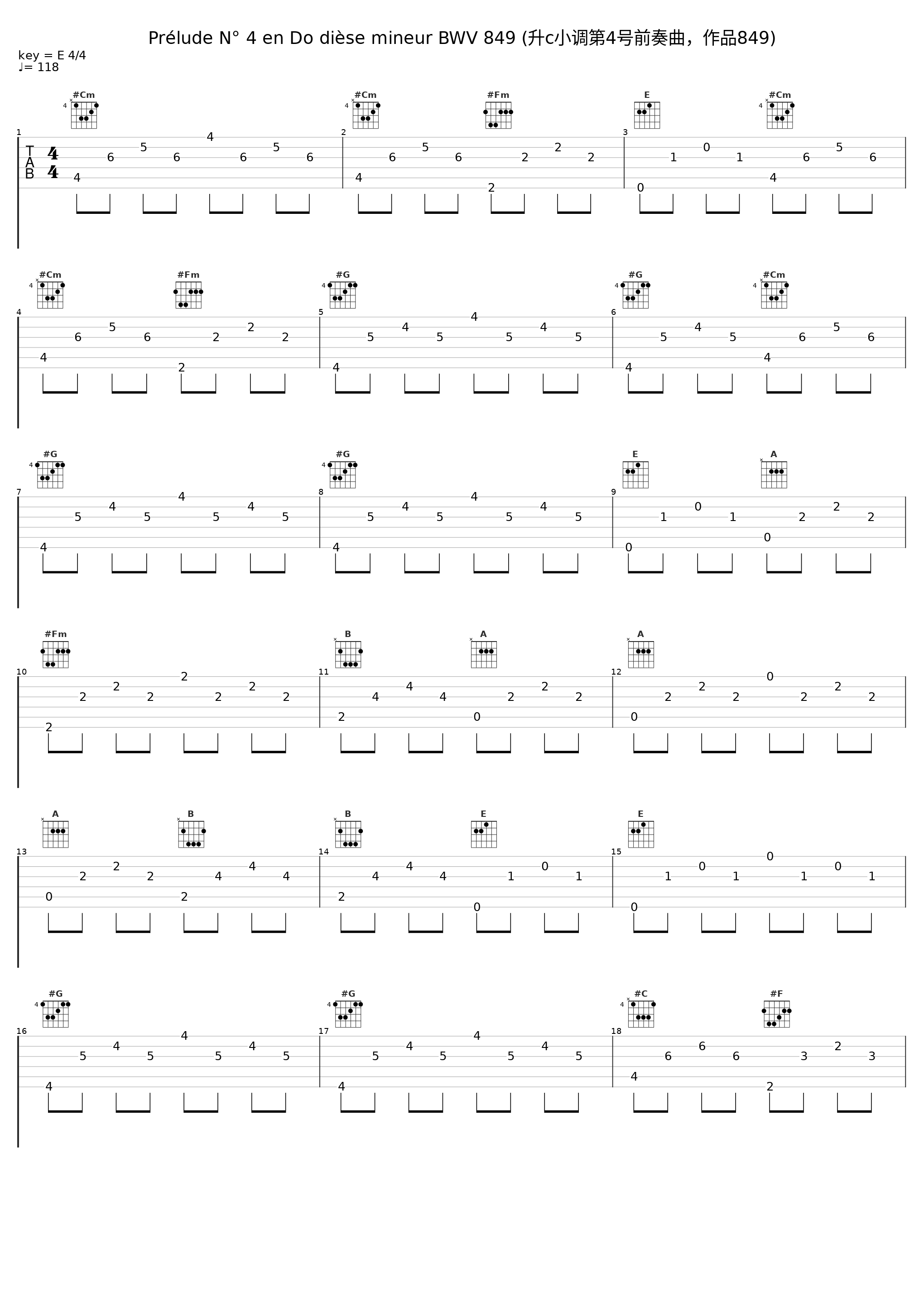 Prélude N° 4 en Do dièse mineur BWV 849 (升c小调第4号前奏曲，作品849)_朱晓玫_1