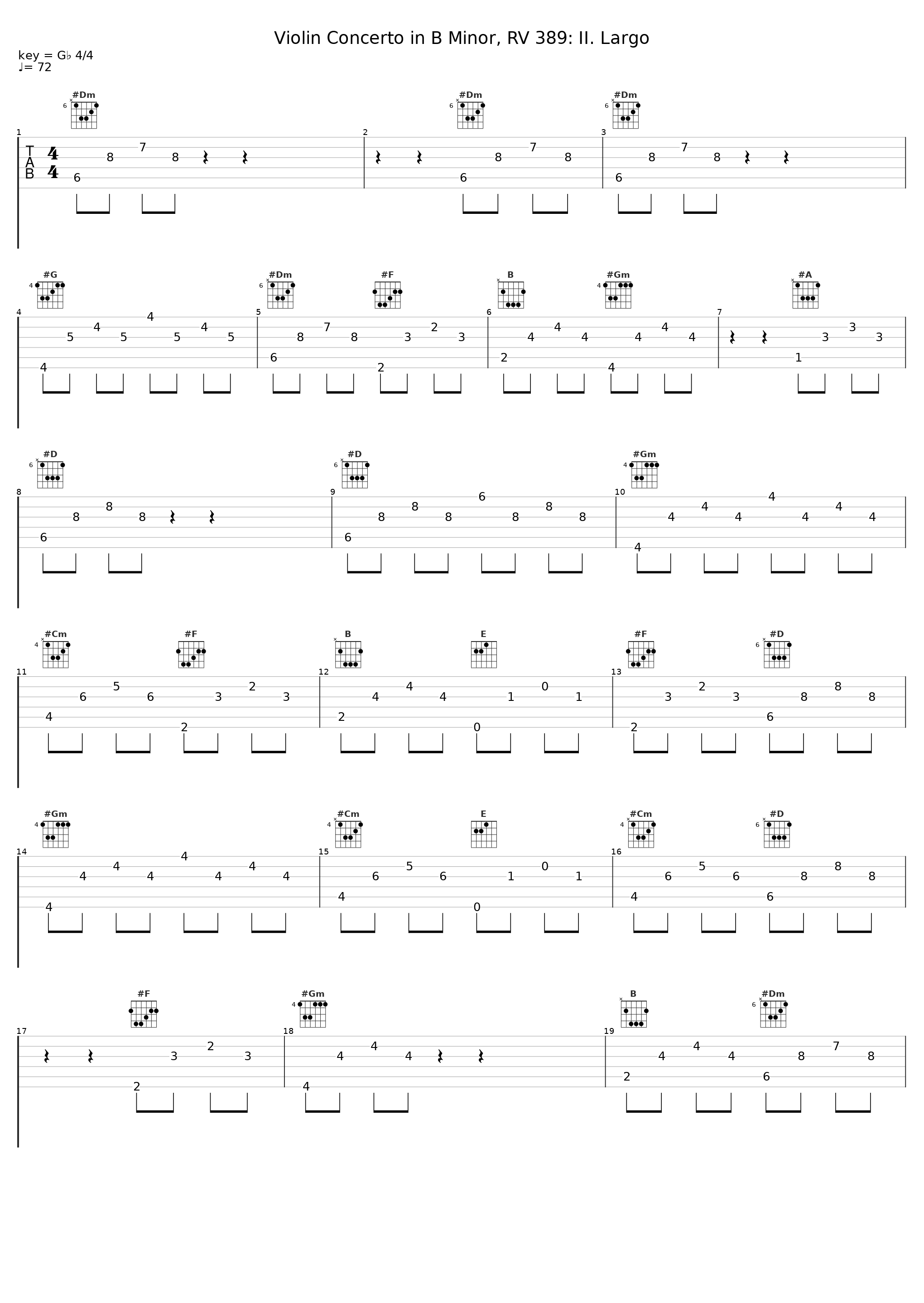 Violin Concerto in B Minor, RV 389: II. Largo_Alessandro Tampieri,Accademia Bizantina,Ottavio Dantone_1