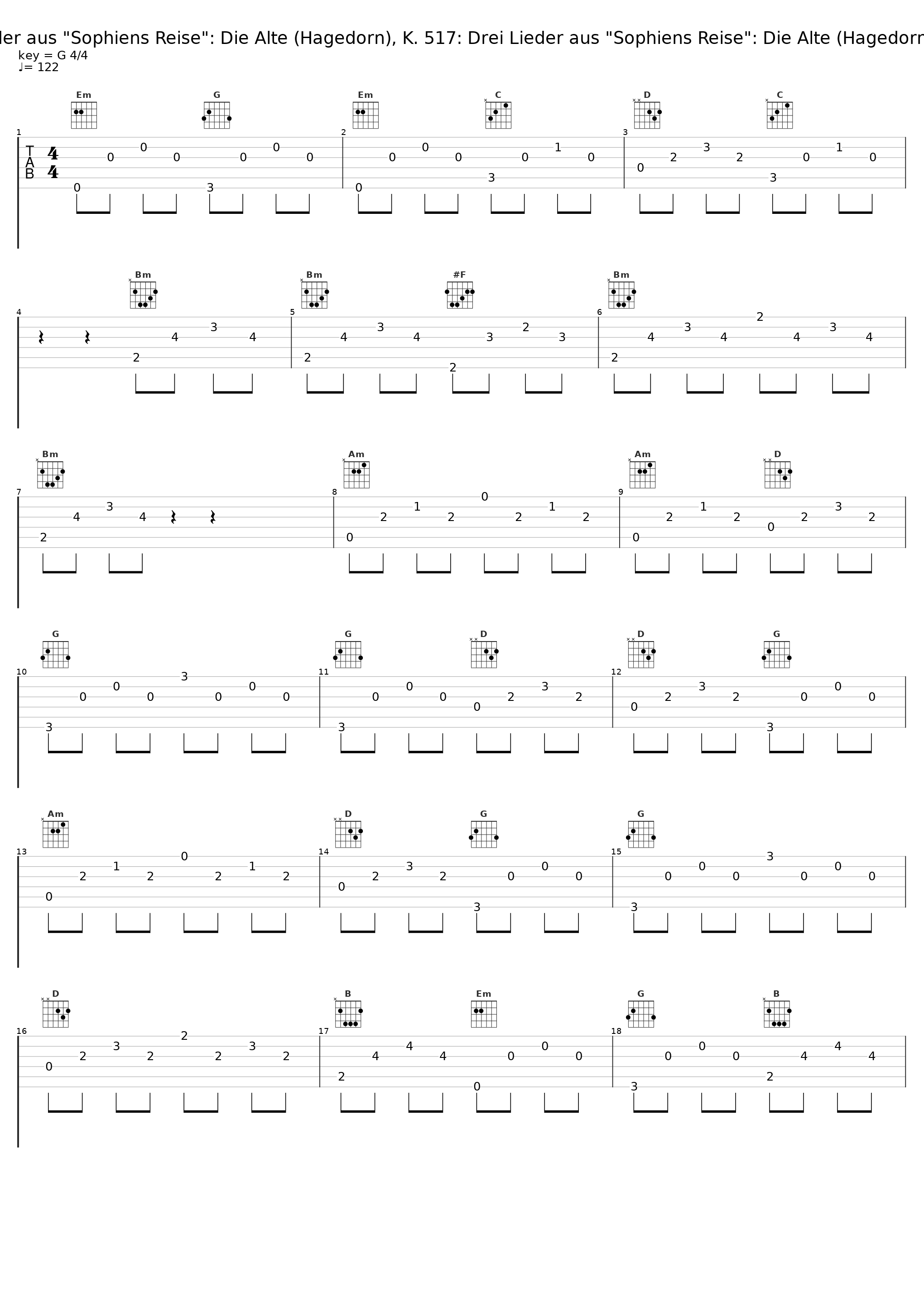 Drei Lieder aus "Sophiens Reise": Die Alte (Hagedorn), K. 517: Drei Lieder aus "Sophiens Reise": Die Alte (Hagedorn), K. 517_Sophie Karthäuser,Stephan Loges,Eugene Asti_1