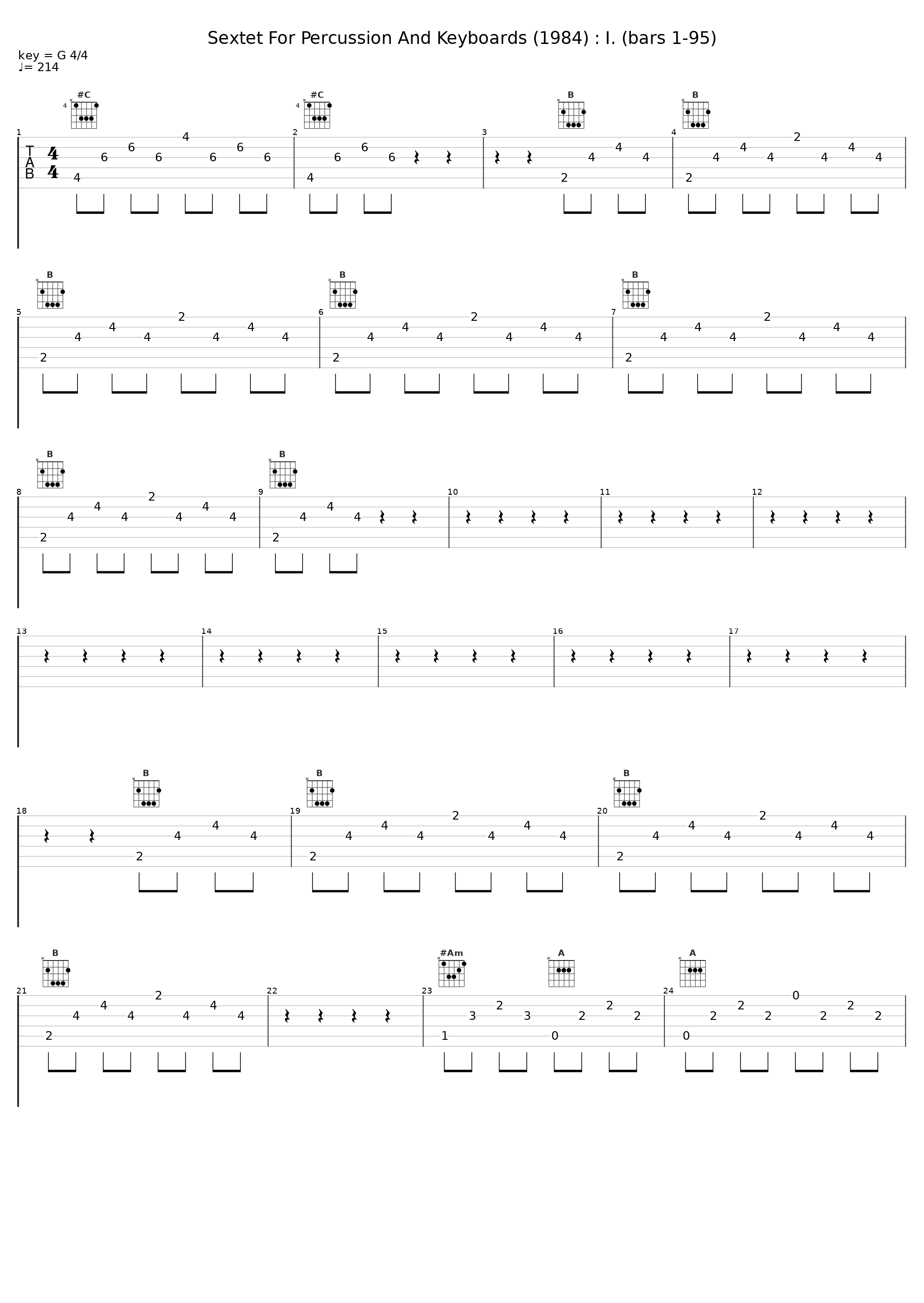 Sextet For Percussion And Keyboards (1984) : I. (bars 1-95)_Various Artist,Steve Reich,Nextime Ensemble,Danilo Grassi_1