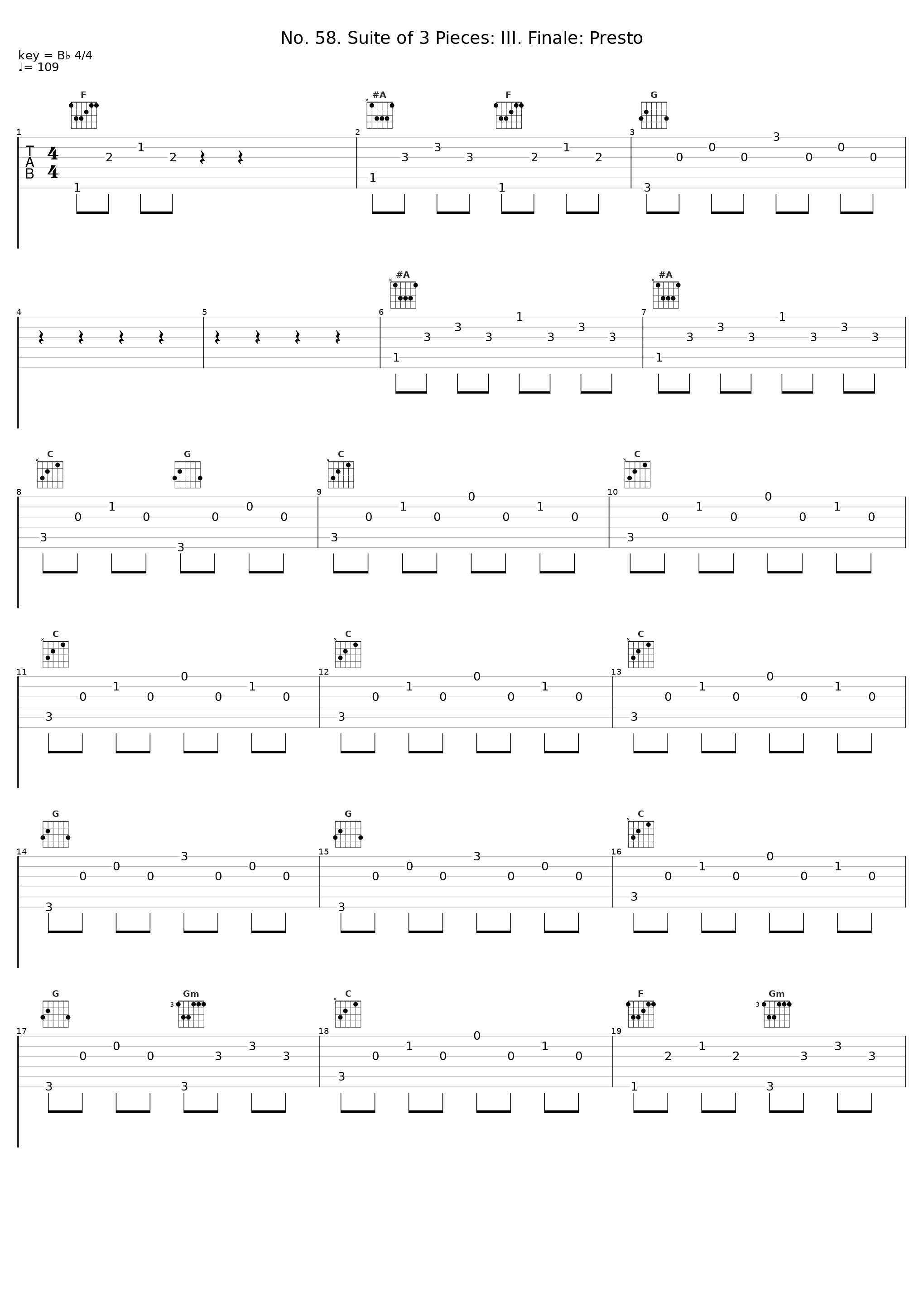 No. 58. Suite of 3 Pieces: III. Finale: Presto_Alessandro Marangoni_1