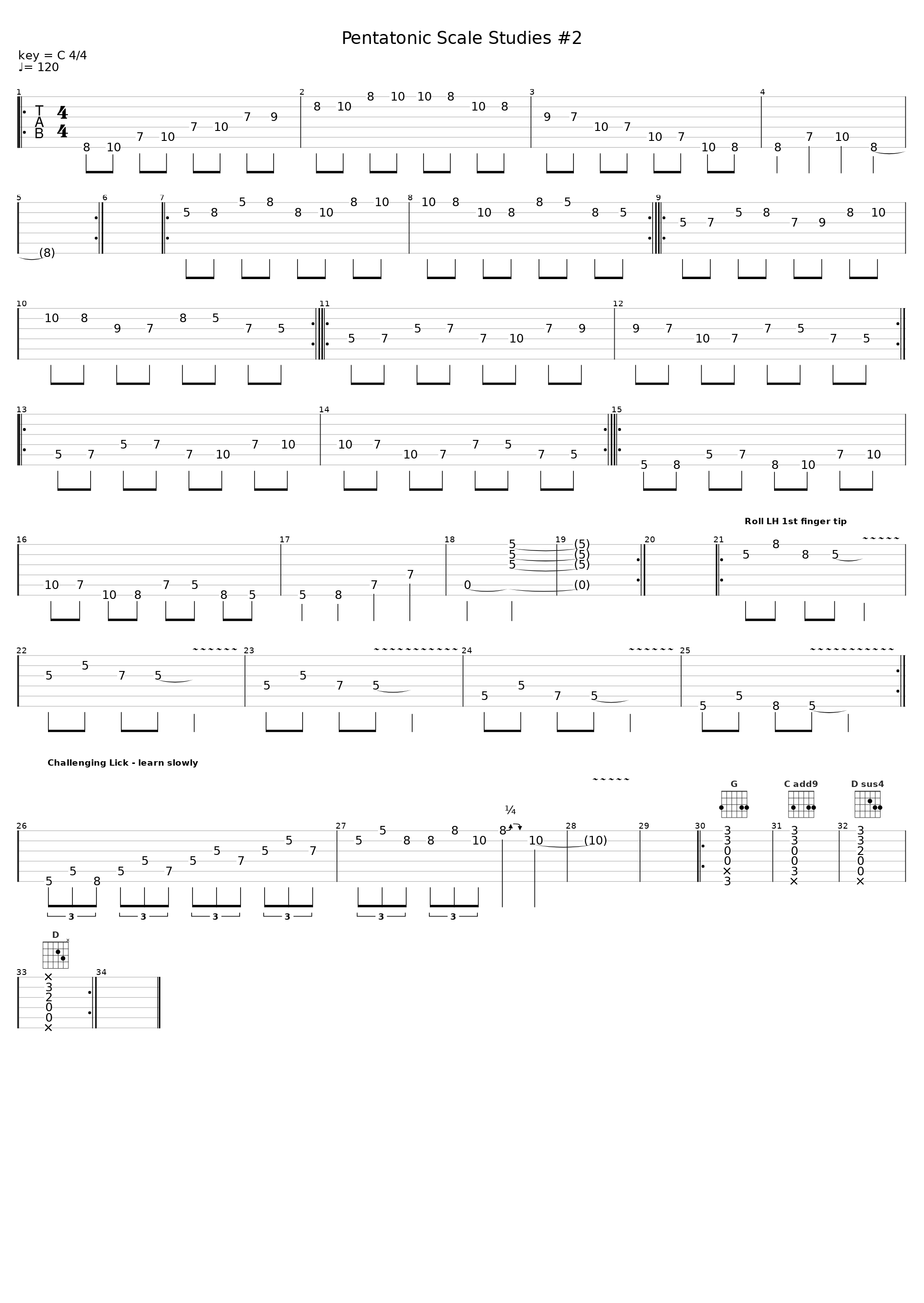 Pentatonic Scale Study 2_Boyan Bo_1