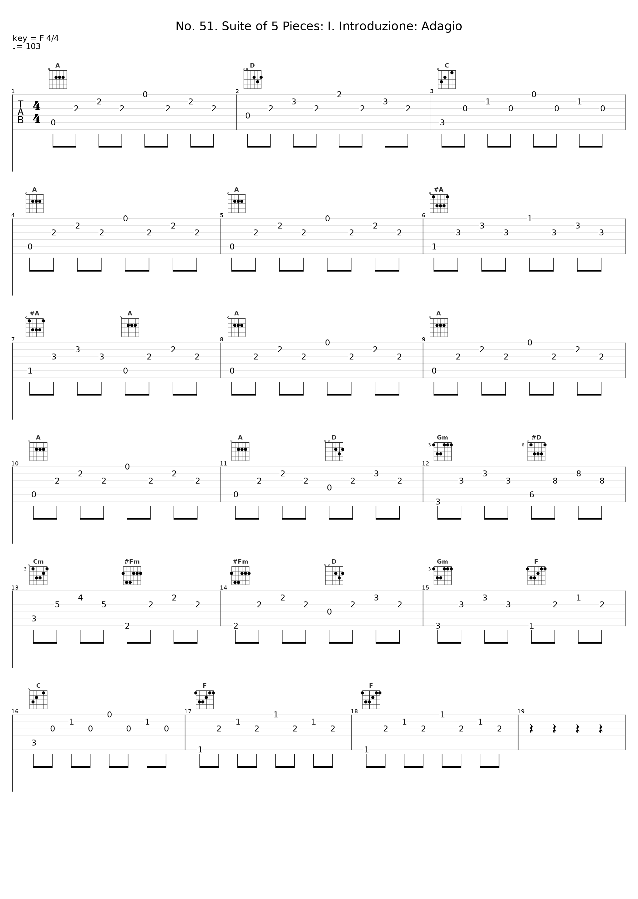 No. 51. Suite of 5 Pieces: I. Introduzione: Adagio_Alessandro Marangoni_1