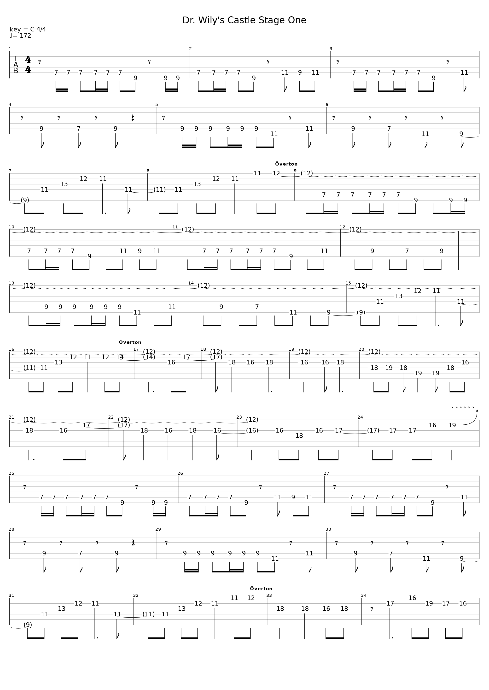 Dr. Wily's Castle Stage One_Megaman_1