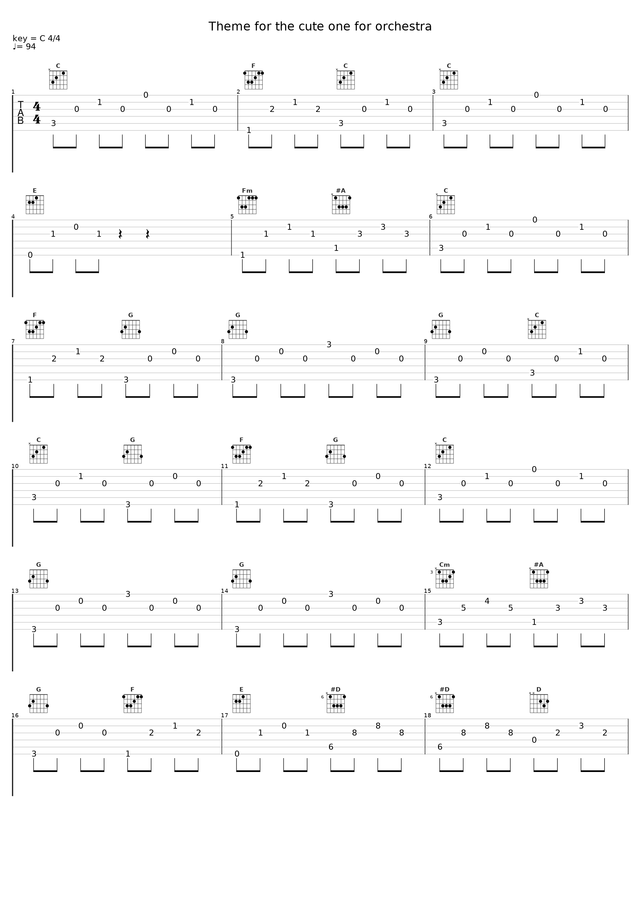 Theme for the cute one for orchestra_平野義久_1