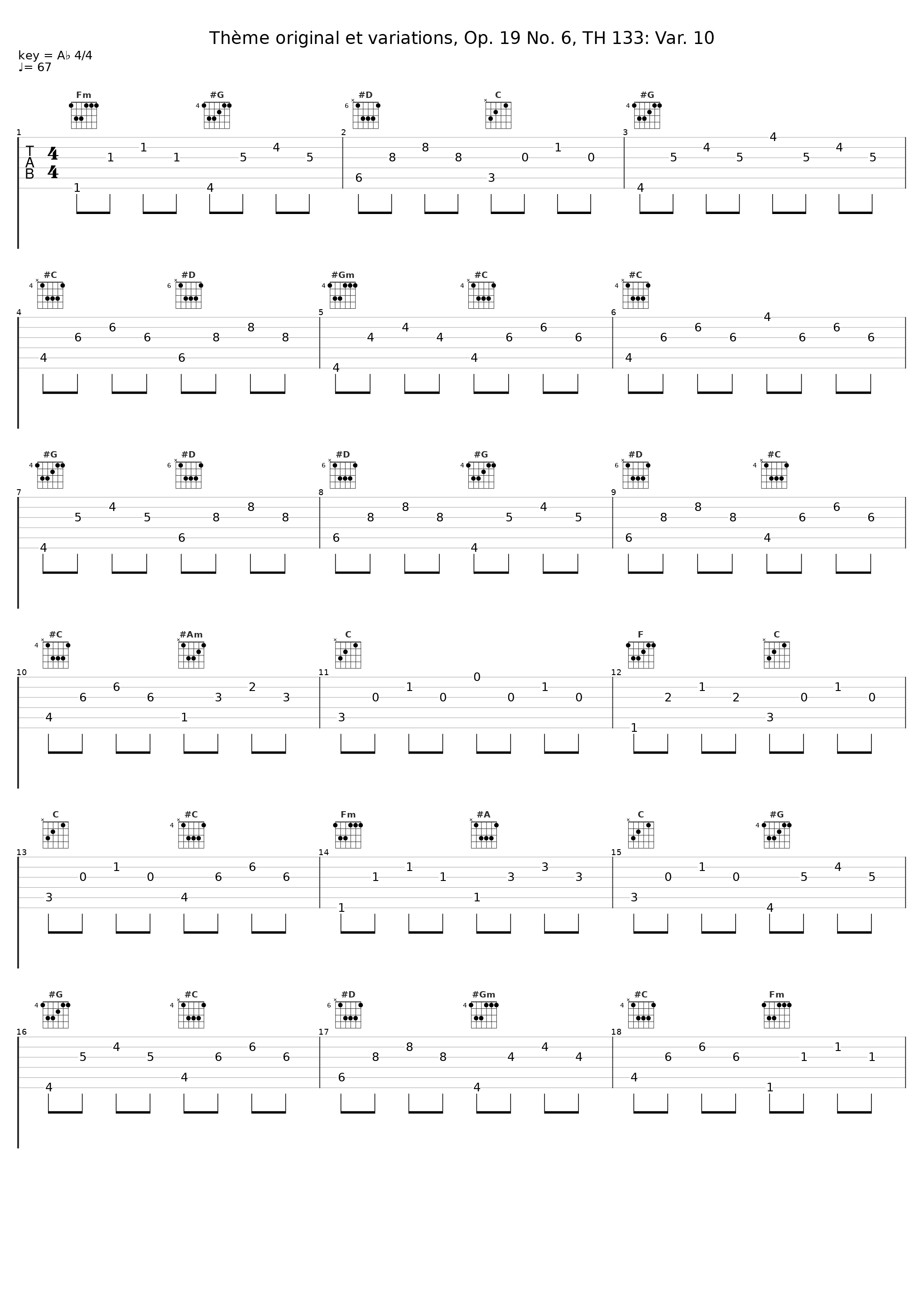 Thème original et variations, Op. 19 No. 6, TH 133: Var. 10_Claudia Schellenberger_1