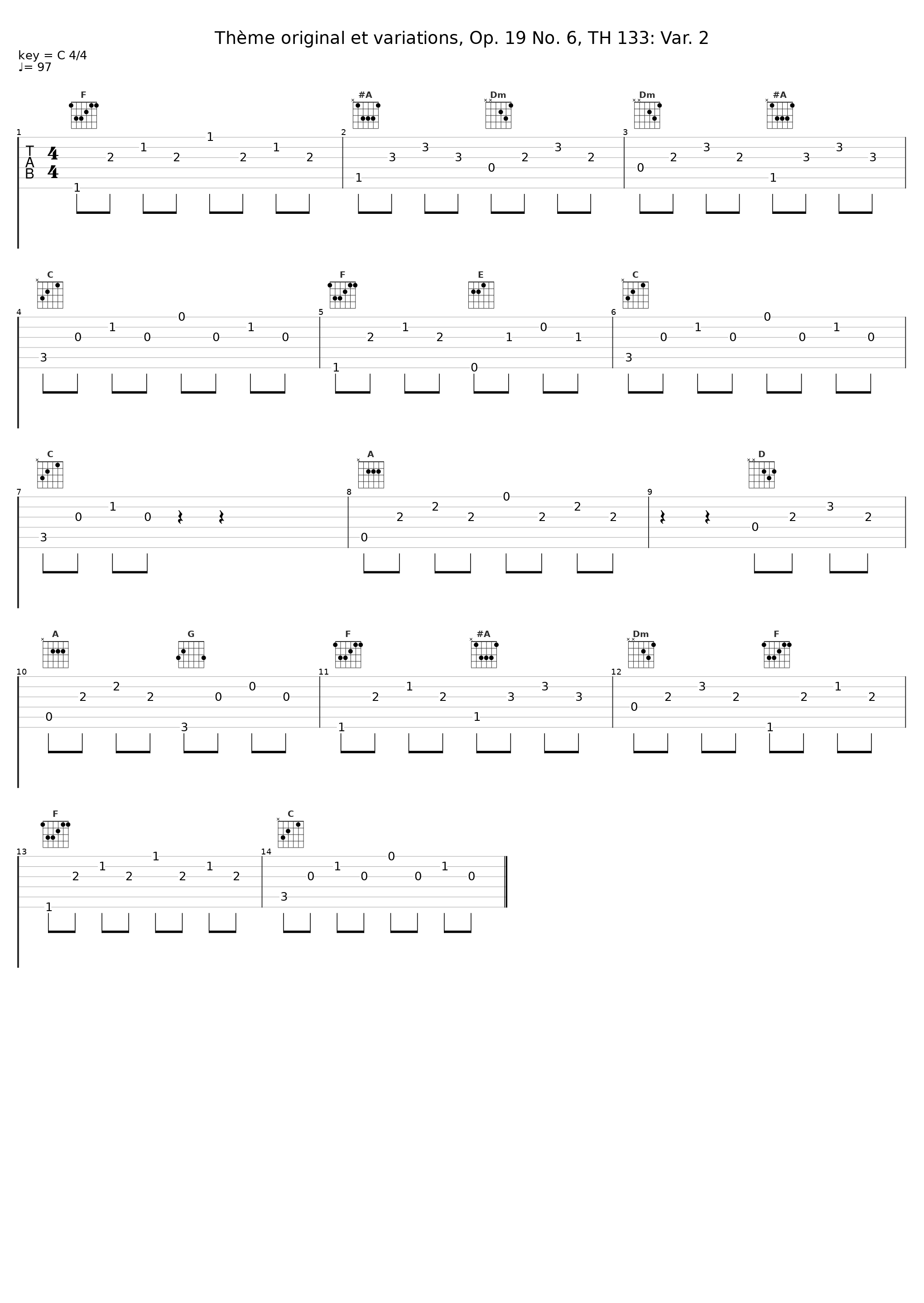 Thème original et variations, Op. 19 No. 6, TH 133: Var. 2_Claudia Schellenberger_1