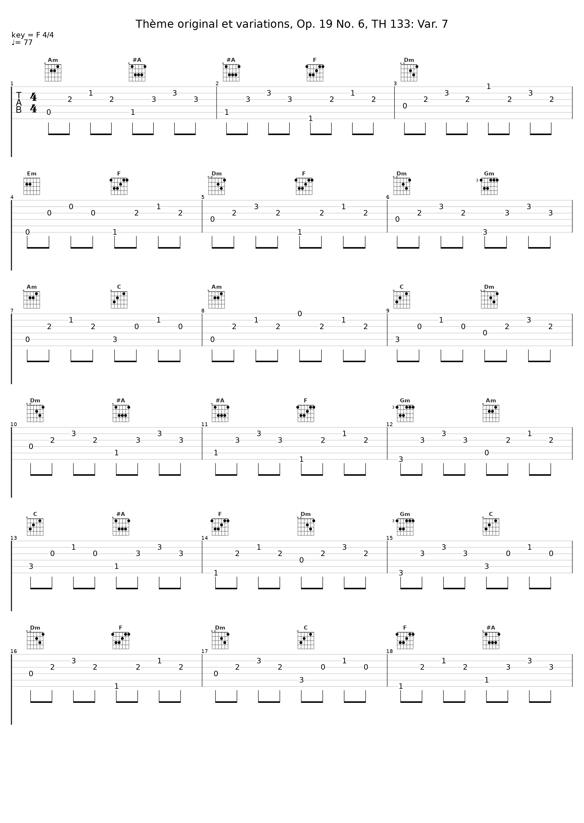 Thème original et variations, Op. 19 No. 6, TH 133: Var. 7_Claudia Schellenberger_1