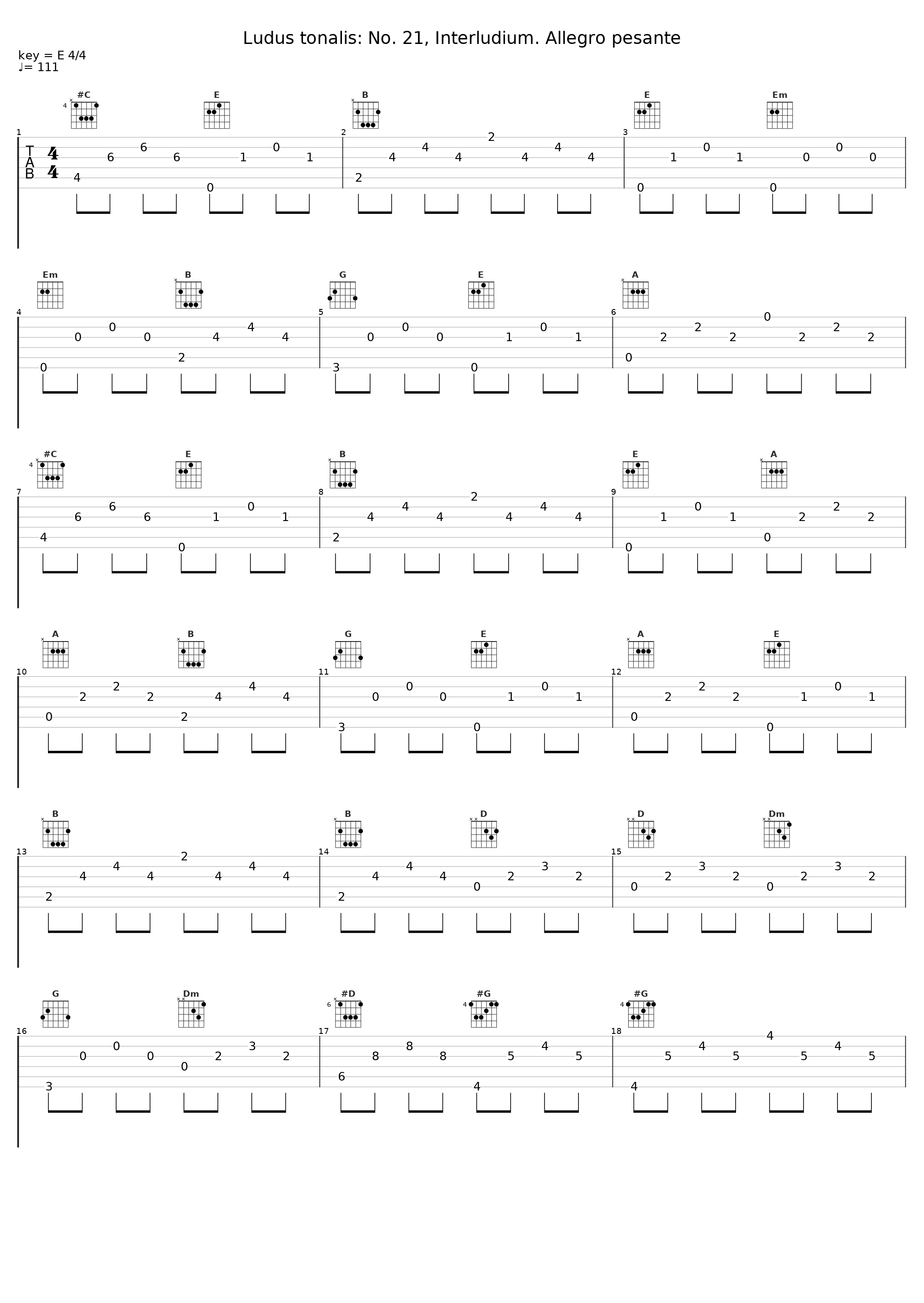 Ludus tonalis: No. 21, Interludium. Allegro pesante_Hans Petermandl_1