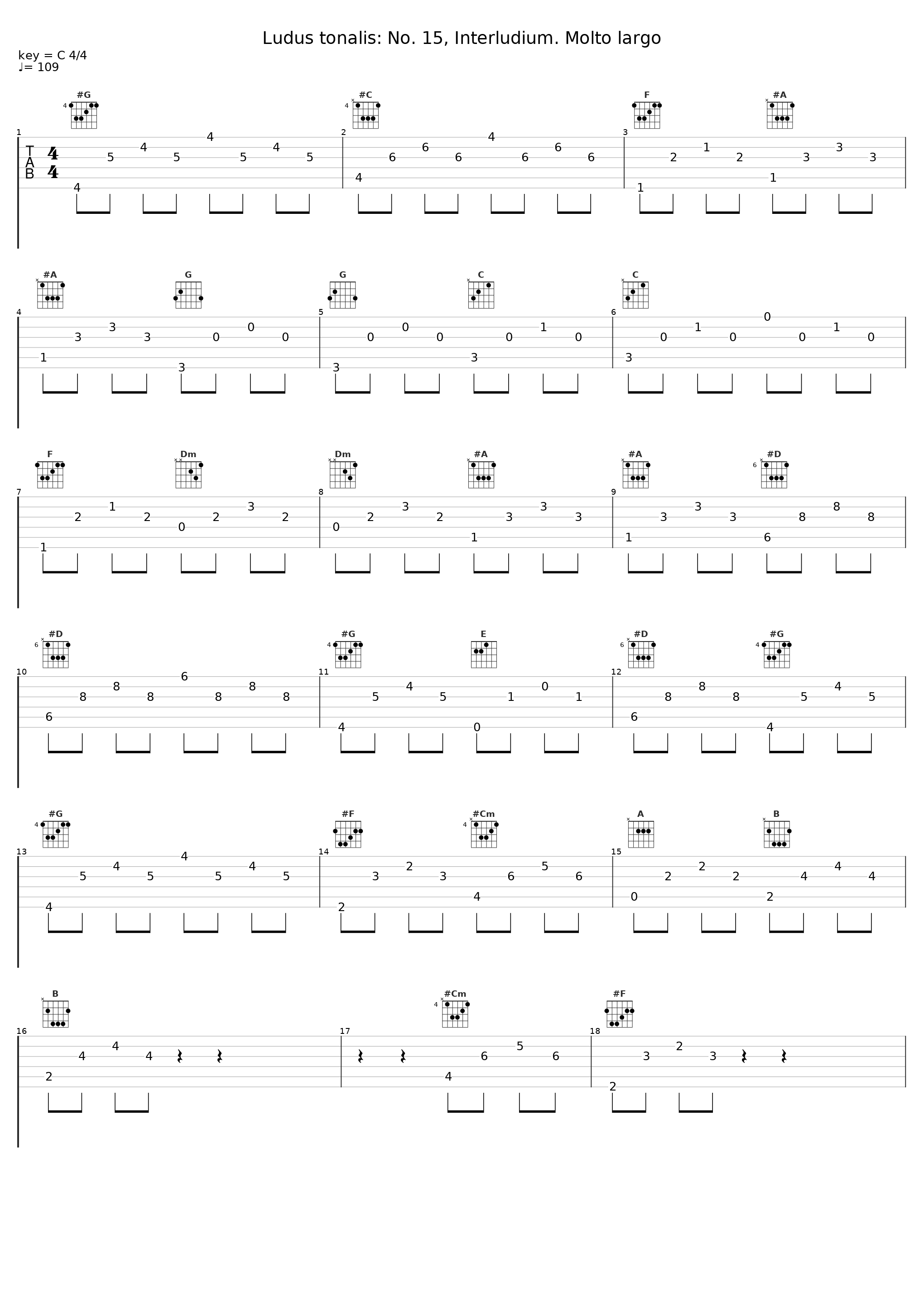 Ludus tonalis: No. 15, Interludium. Molto largo_Hans Petermandl_1
