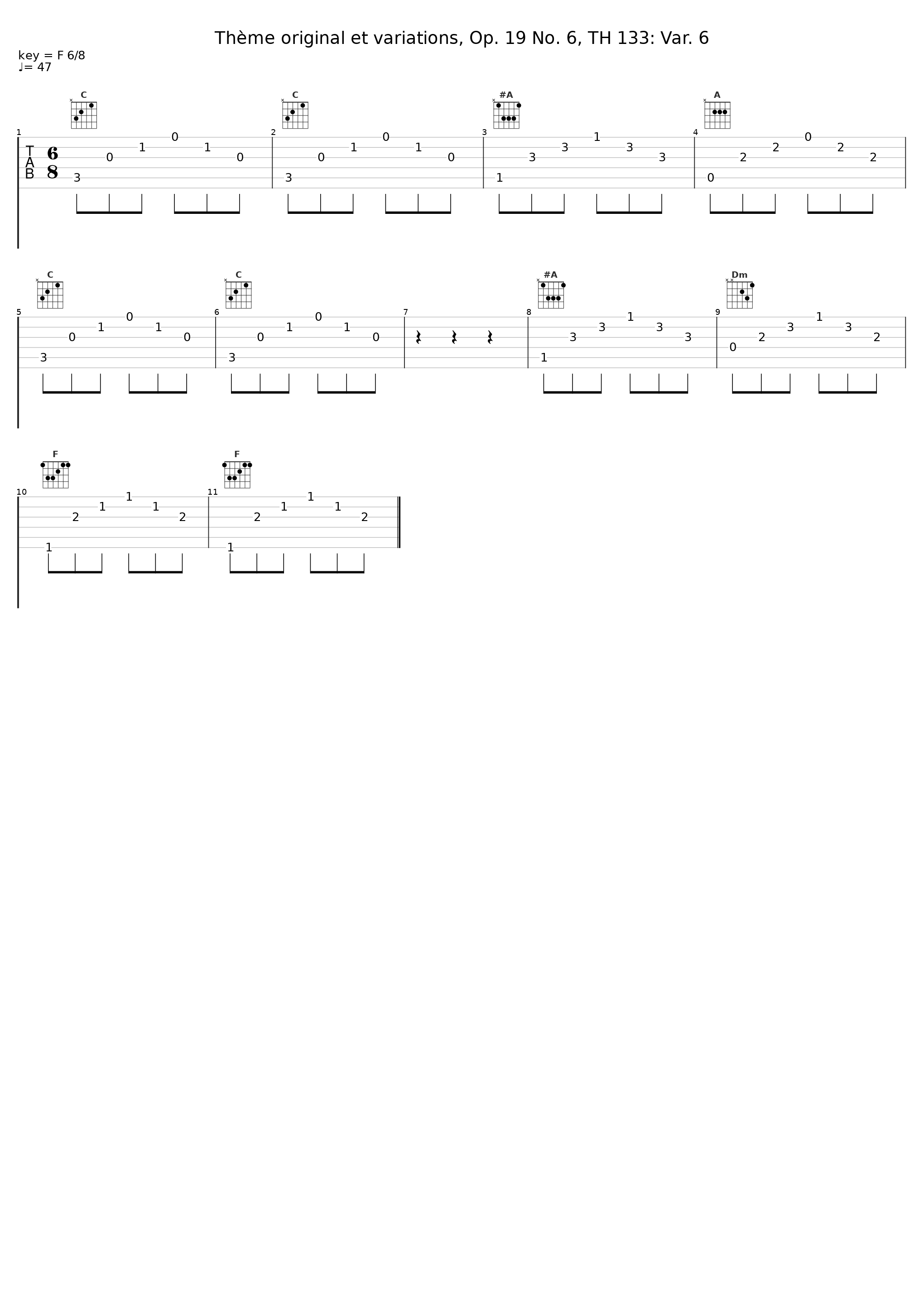 Thème original et variations, Op. 19 No. 6, TH 133: Var. 6_Claudia Schellenberger_1