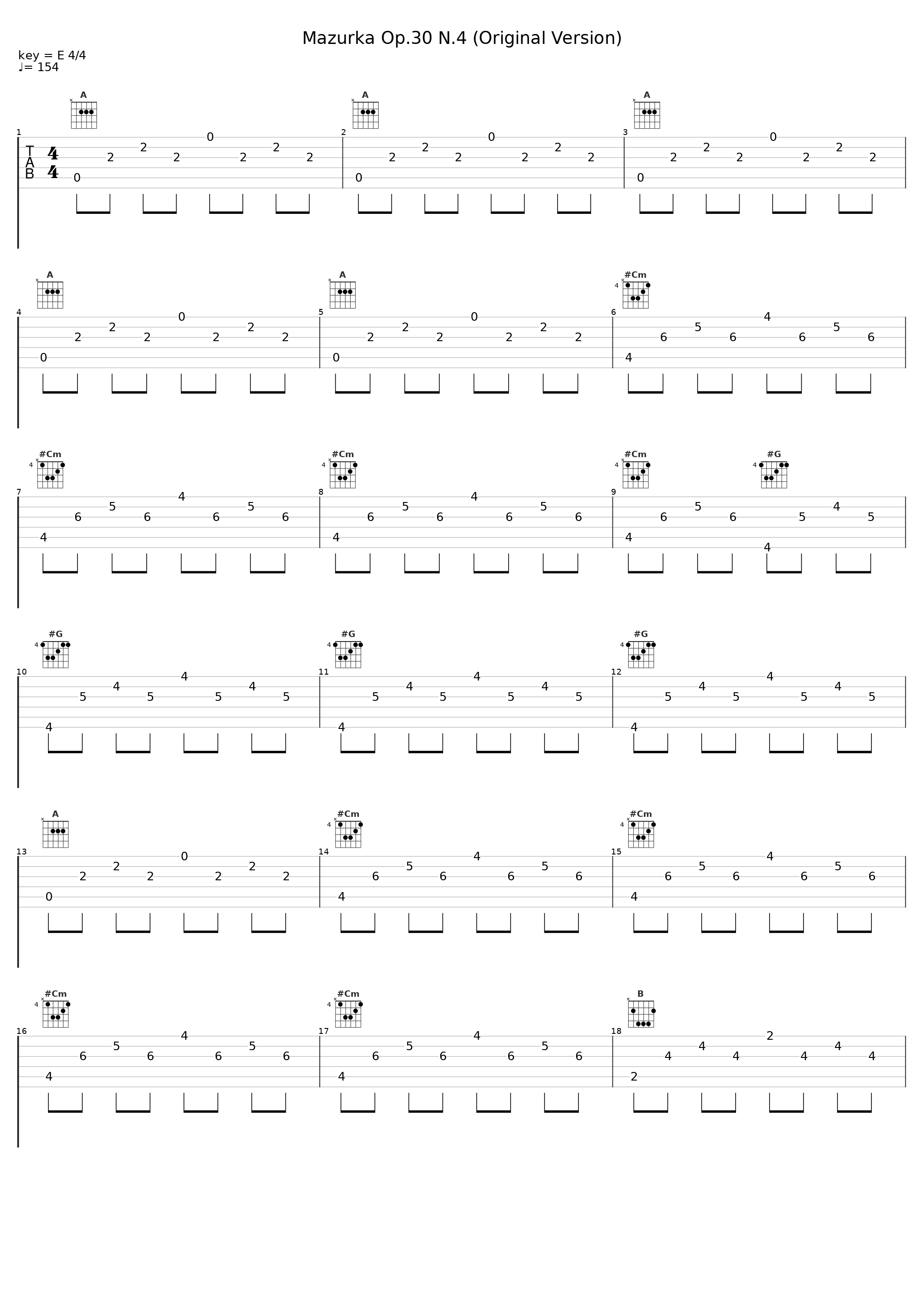 Mazurka Op.30 N.4 (Original Version)_Frédéric Chopin,C Red_1