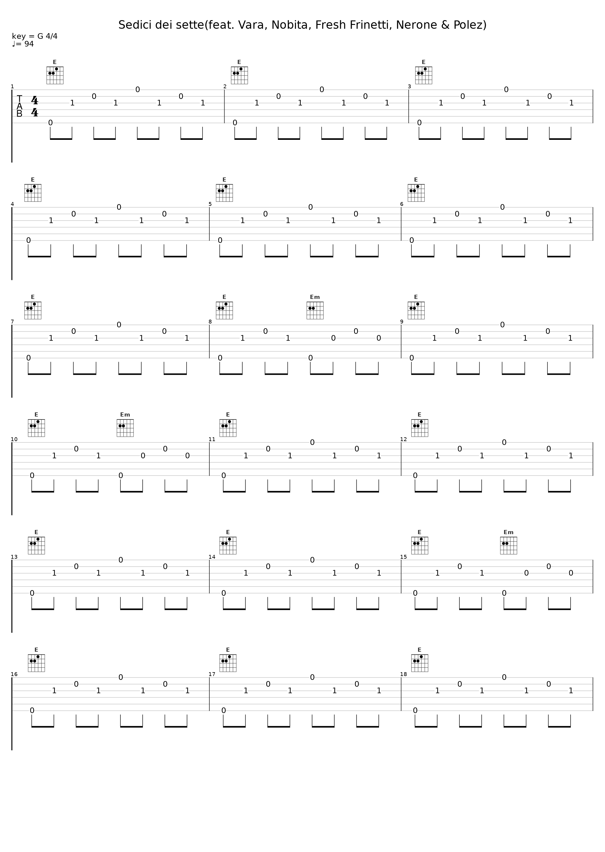 Sedici dei sette(feat. Vara, Nobita, Fresh Frinetti, Nerone & Polez)_DJ Caster,QDC,Vara,Nobita,Fresh Frinetti,Nerone,Polez_1