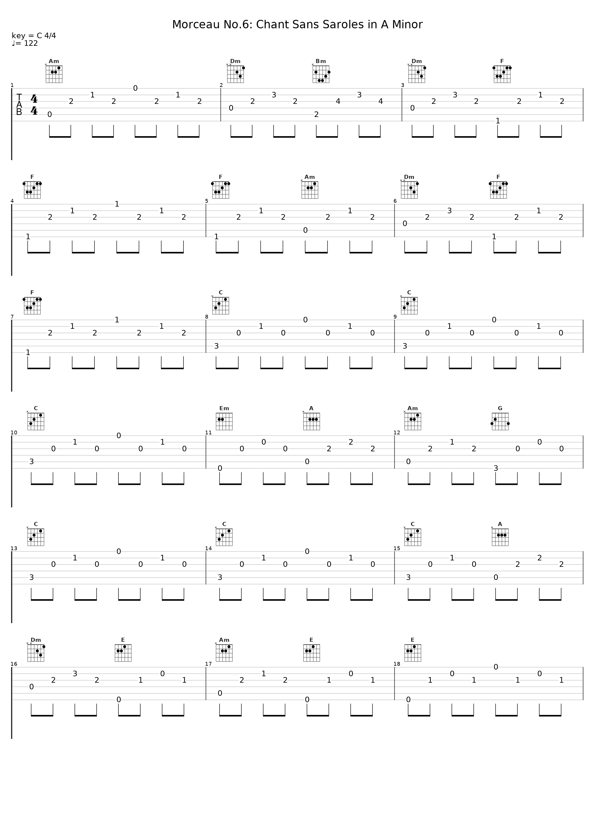 Morceau No.6: Chant Sans Saroles in A Minor_Gustaf Oloveson_1