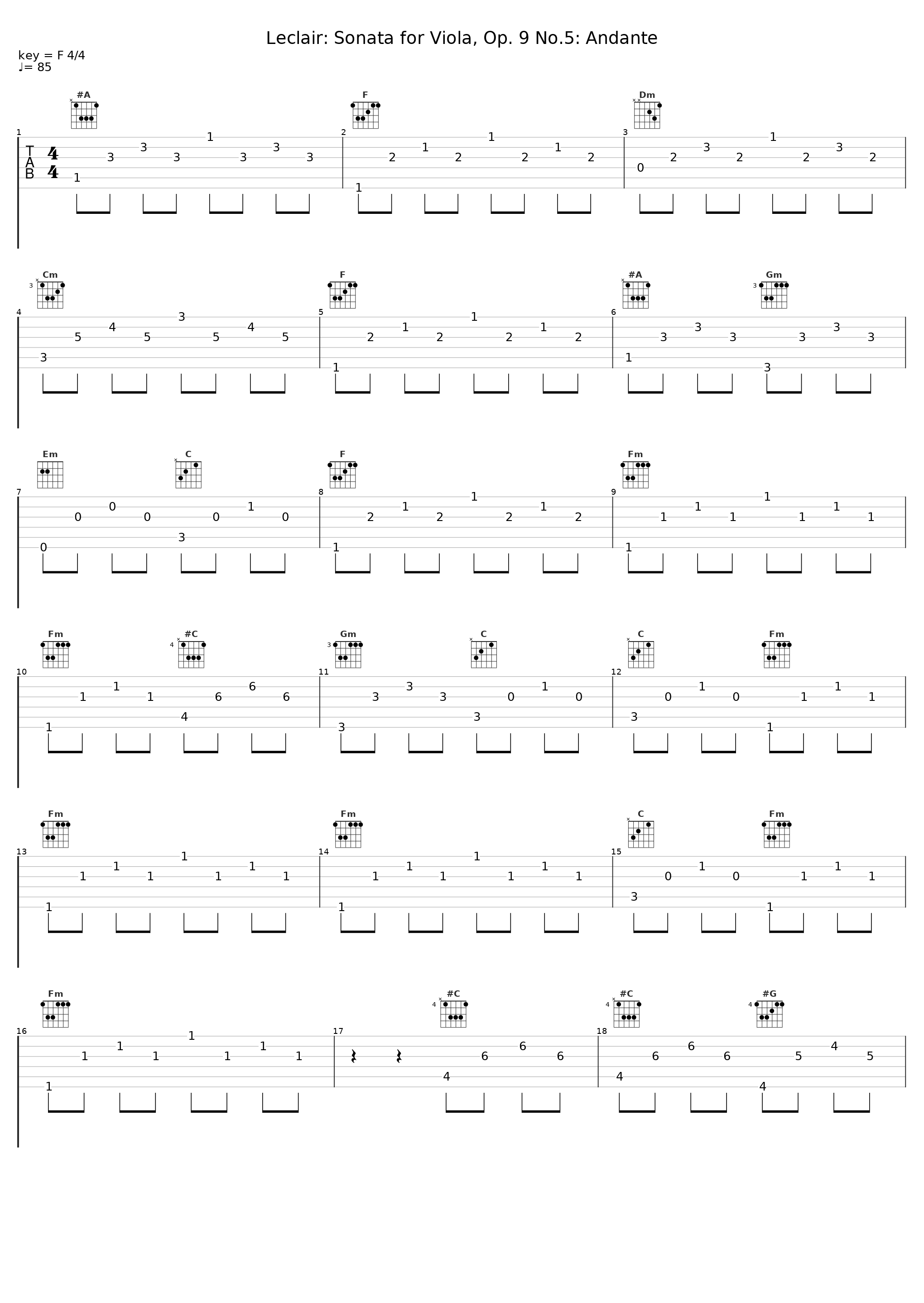 Leclair: Sonata for Viola, Op. 9 No.5: Andante_Tenenbaum_1