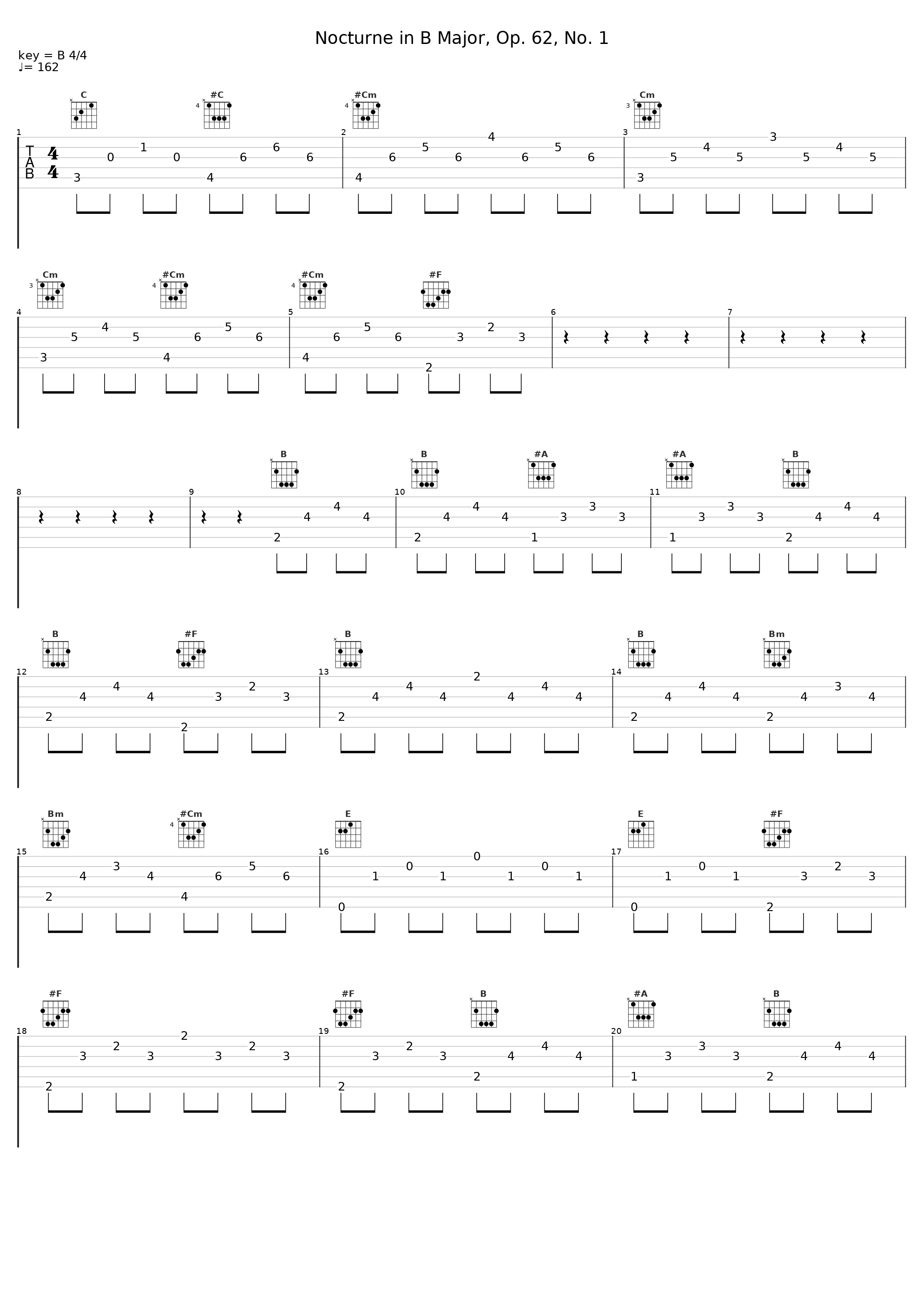 Nocturne in B Major, Op. 62, No. 1_Frédéric Chopin,Tian Jiang_1