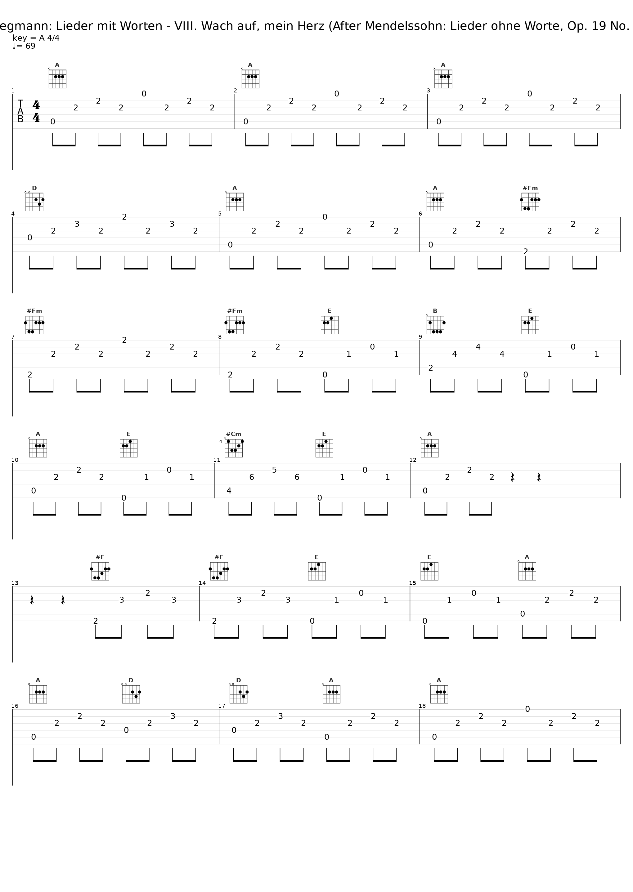 Stegmann: Lieder mit Worten - VIII. Wach auf, mein Herz (After Mendelssohn: Lieder ohne Worte, Op. 19 No. 3)_Berliner Vokalensemble,Stefan Gottelmann,Bernd Stegmann_1