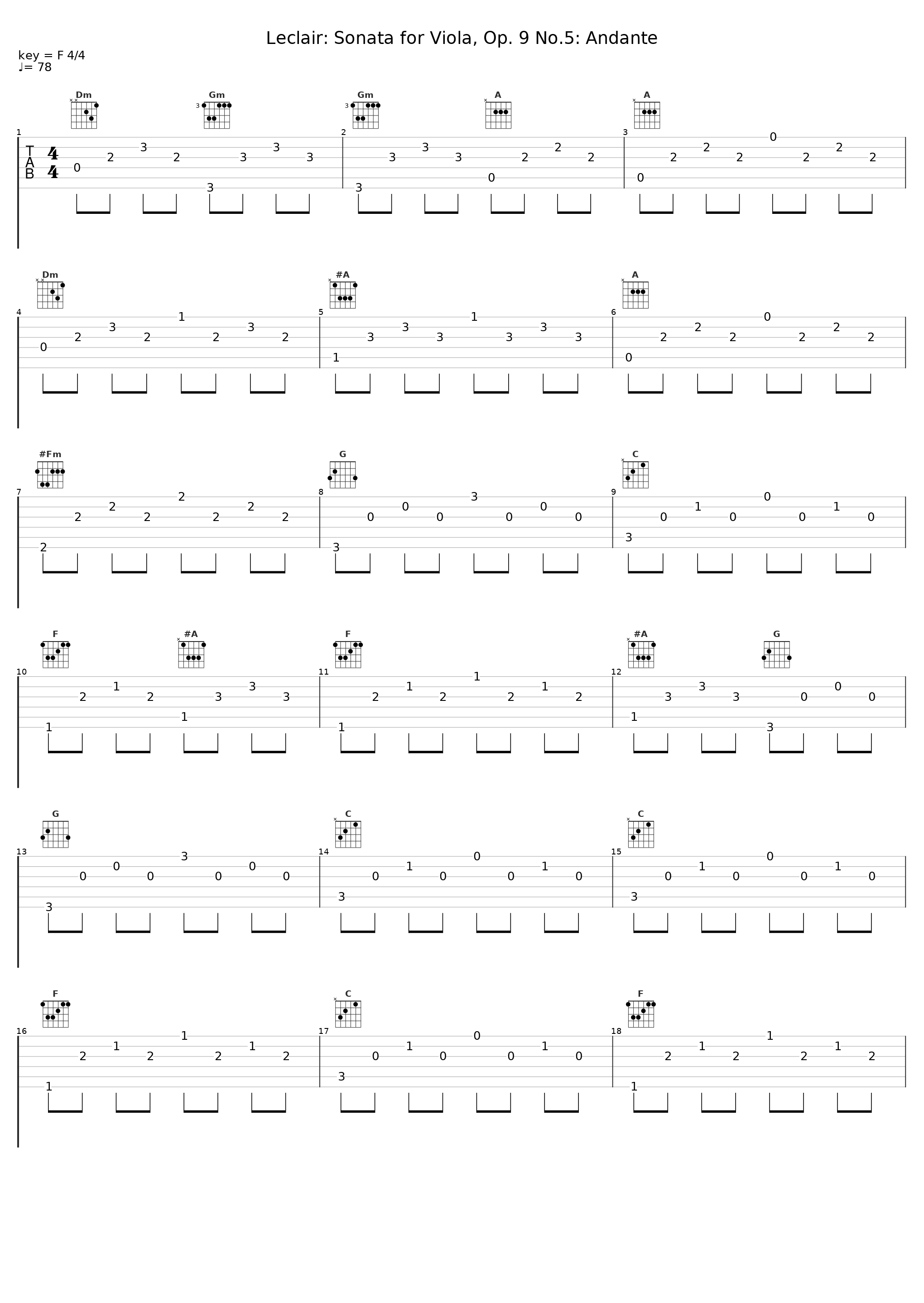 Leclair: Sonata for Viola, Op. 9 No.5: Andante_Tenenbaum_1