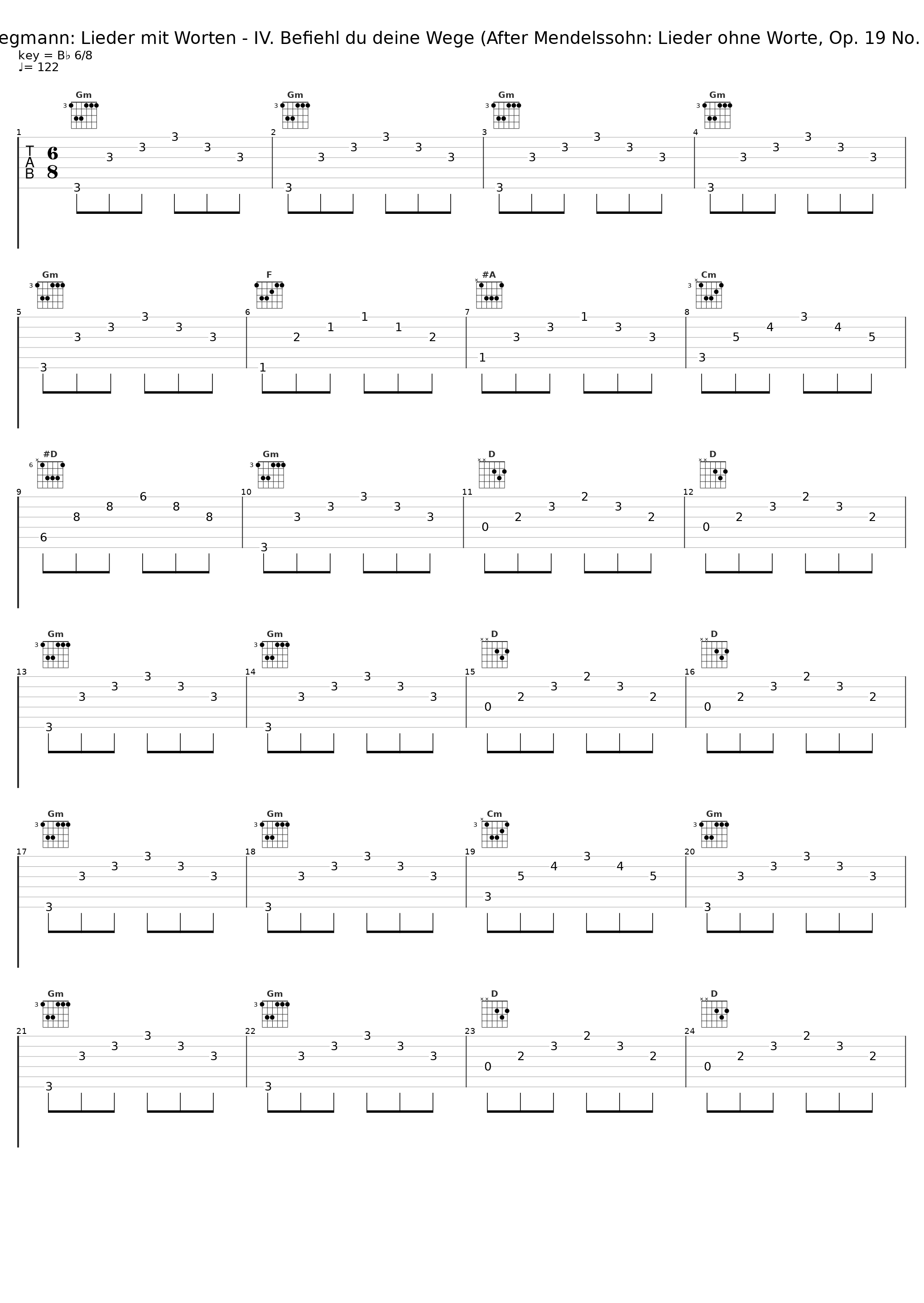 Stegmann: Lieder mit Worten - IV. Befiehl du deine Wege (After Mendelssohn: Lieder ohne Worte, Op. 19 No. 6)_Berliner Vokalensemble,Stefan Gottelmann,Bernd Stegmann_1