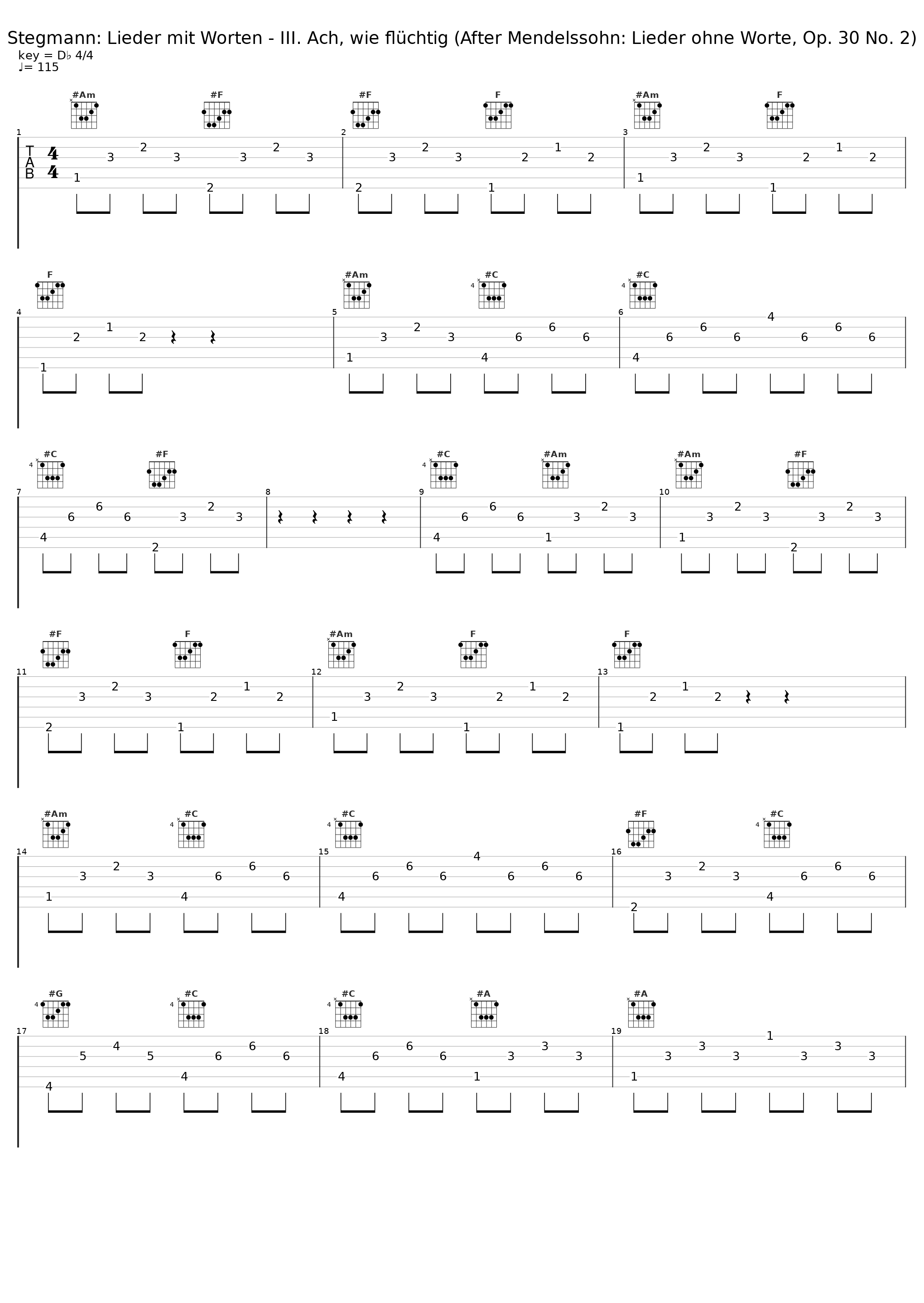 Stegmann: Lieder mit Worten - III. Ach, wie flüchtig (After Mendelssohn: Lieder ohne Worte, Op. 30 No. 2)_Berliner Vokalensemble,Stefan Gottelmann,Bernd Stegmann_1