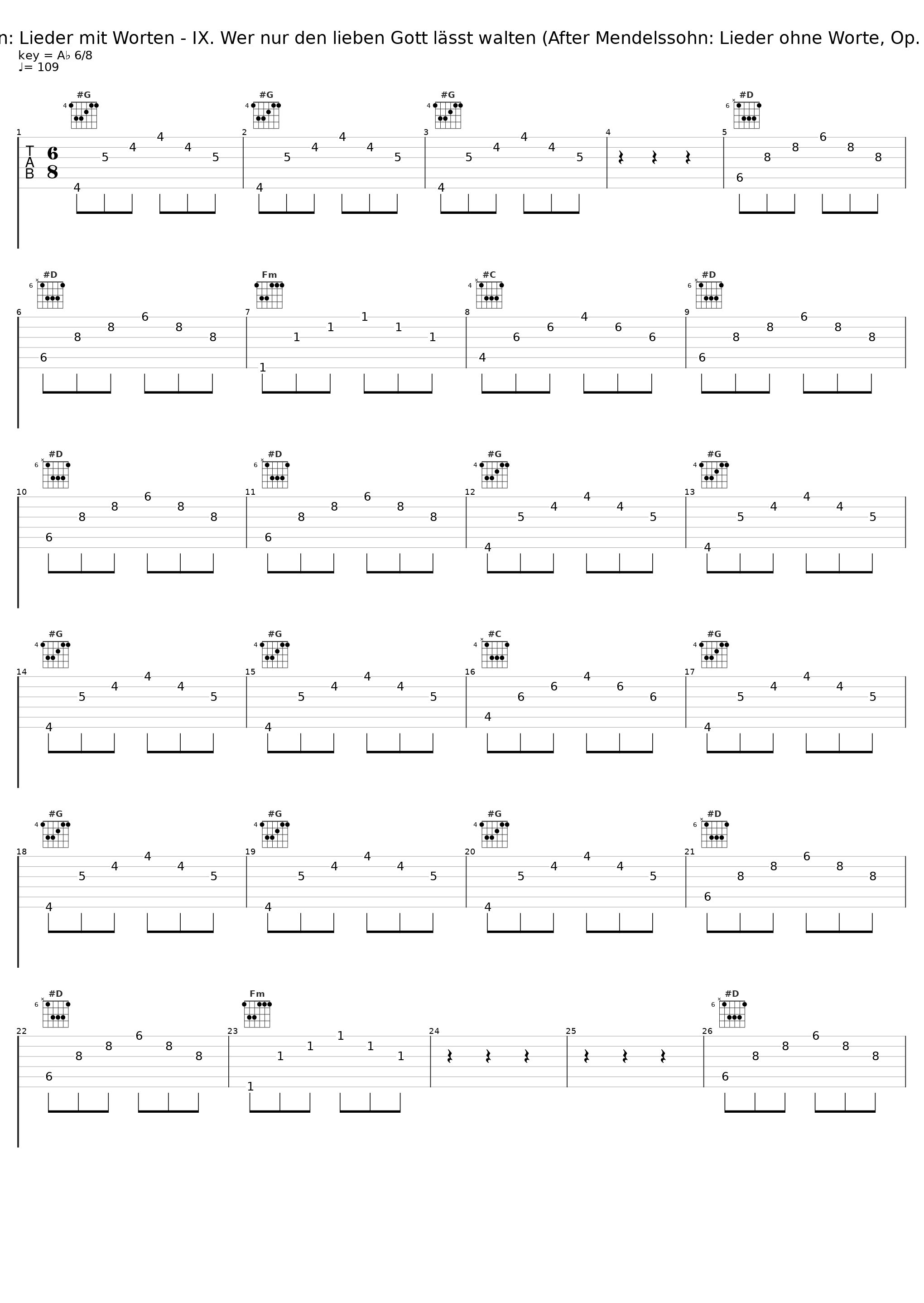 Stegmann: Lieder mit Worten - IX. Wer nur den lieben Gott lässt walten (After Mendelssohn: Lieder ohne Worte, Op. 38 No. 6)_Berliner Vokalensemble,Stefan Gottelmann,Bernd Stegmann_1