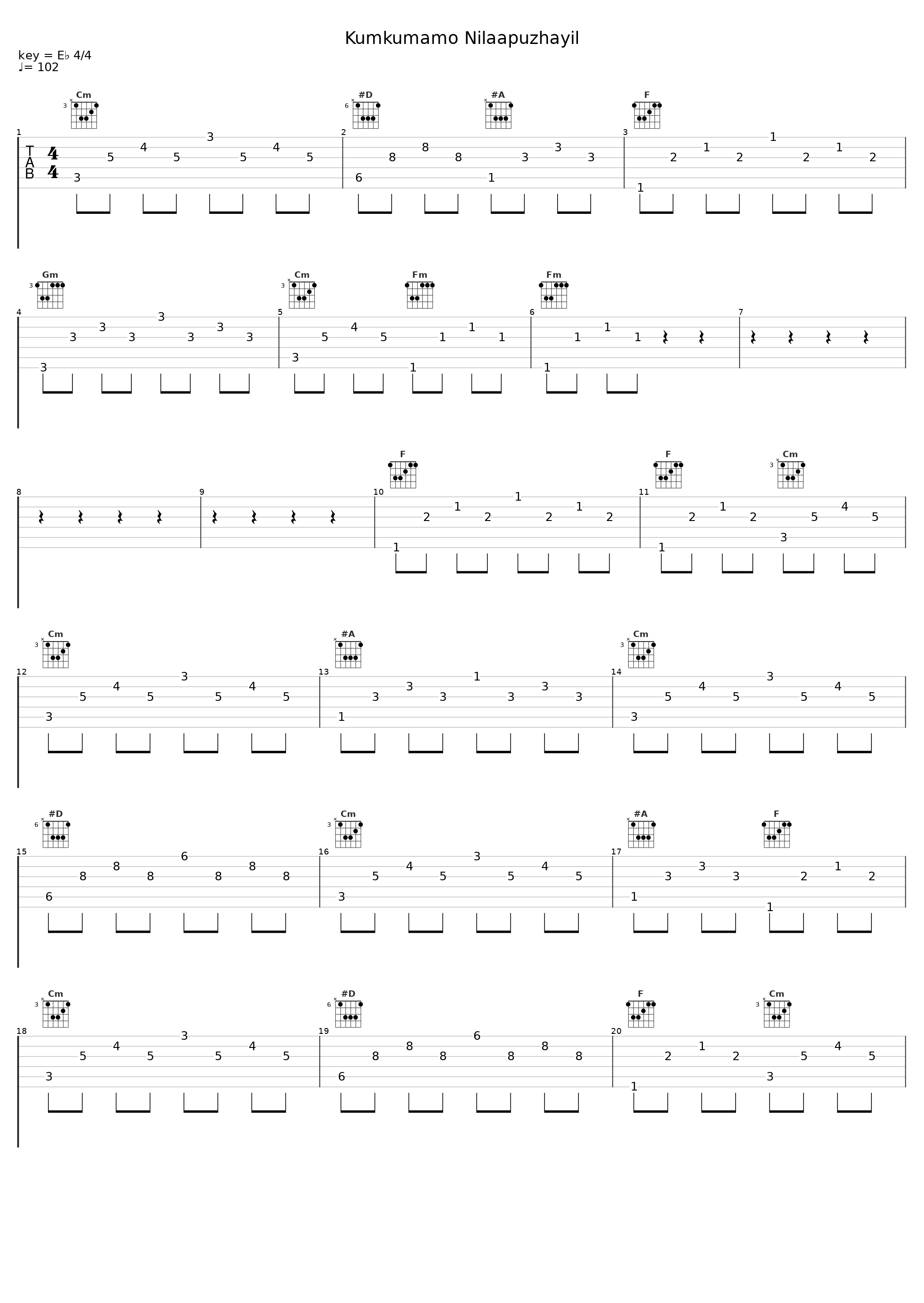 Kumkumamo Nilaapuzhayil_Ouseppachan,P. Unnikrishnan,K.S. Chithra_1