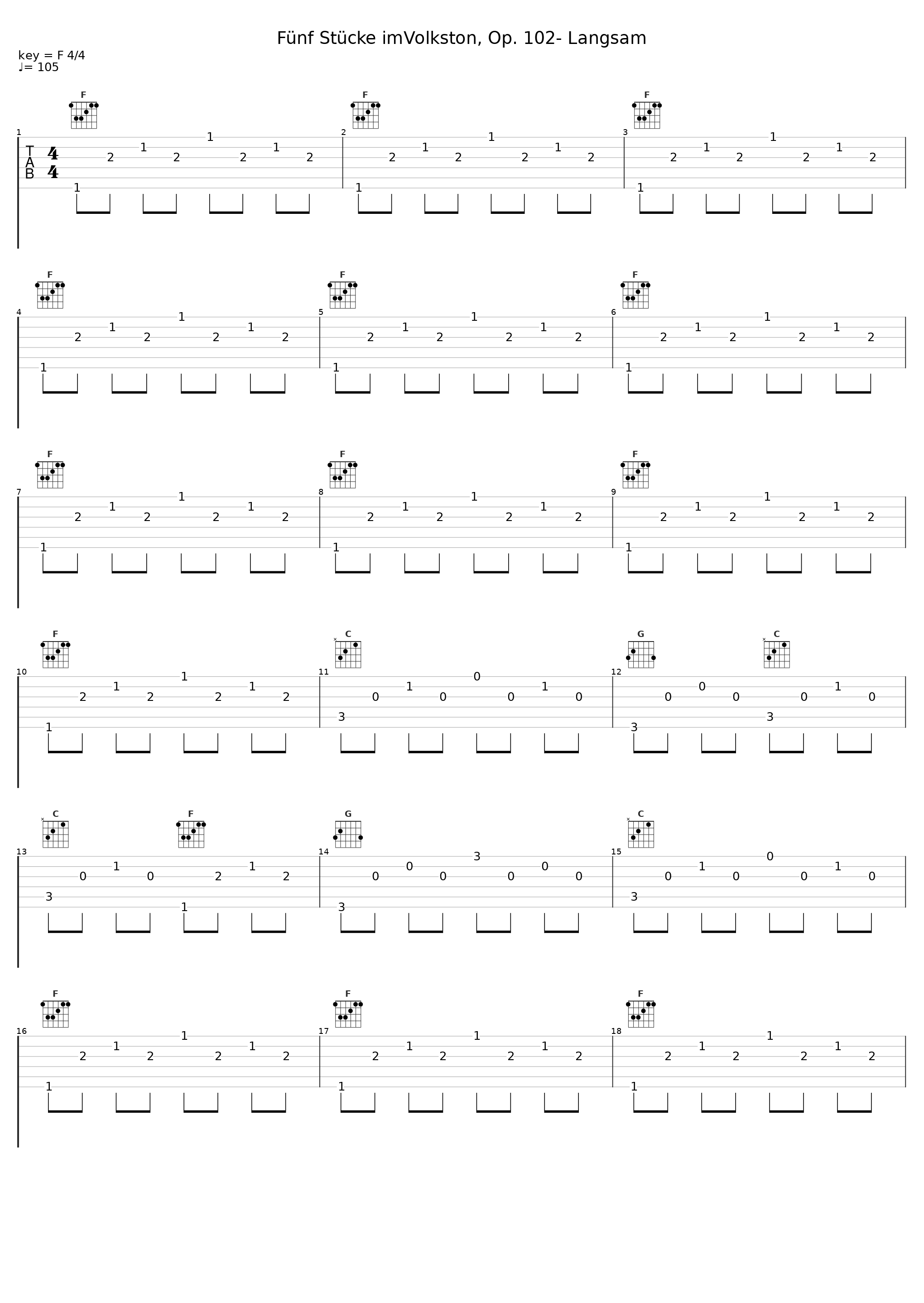 Fünf Stücke imVolkston, Op. 102- Langsam_Zoe Knighton,Amir Farid,Robert Schumann_1