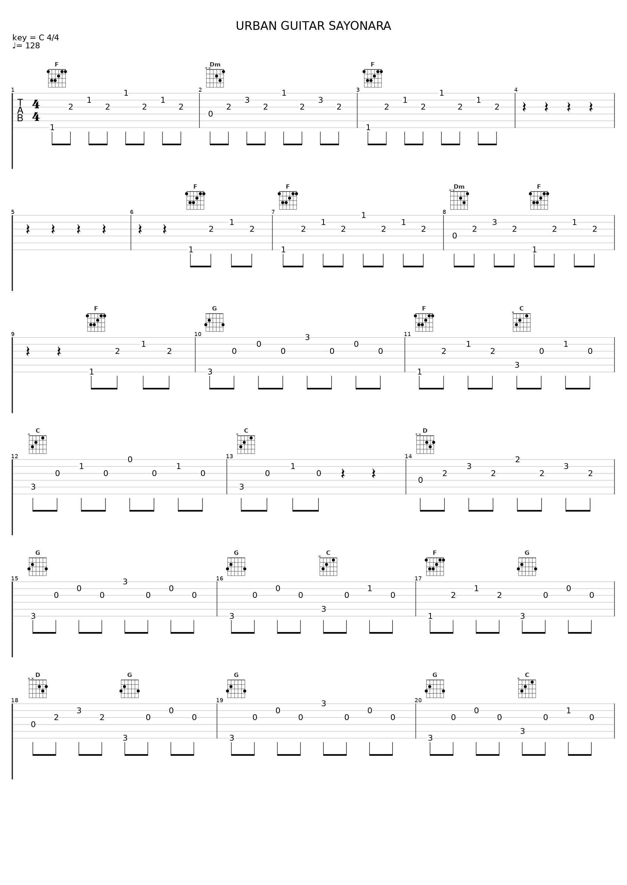 URBAN GUITAR SAYONARA_Number Girl_1