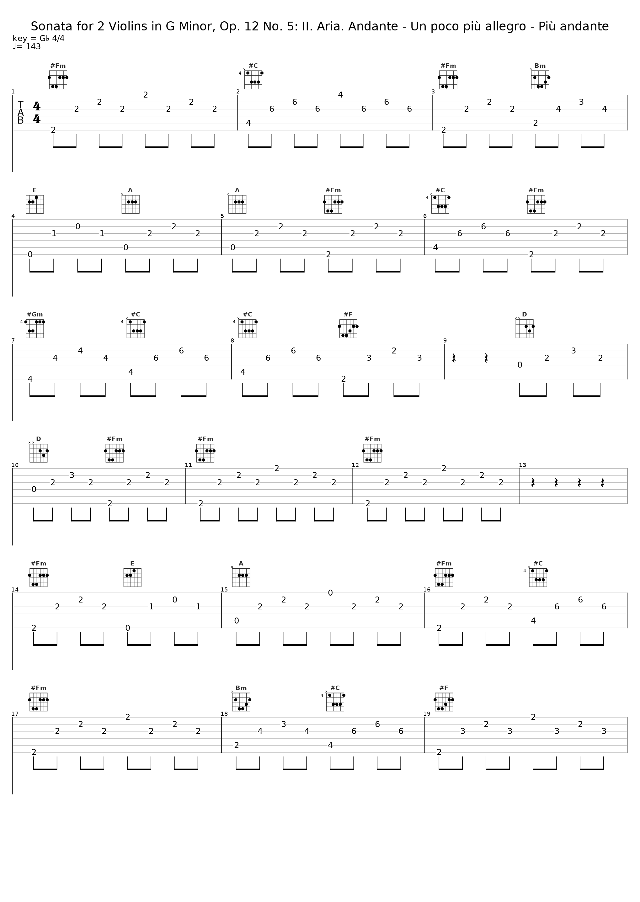 Sonata for 2 Violins in G Minor, Op. 12 No. 5: II. Aria. Andante - Un poco più allegro - Più andante_Florian Deuter,Monica Waisman_1