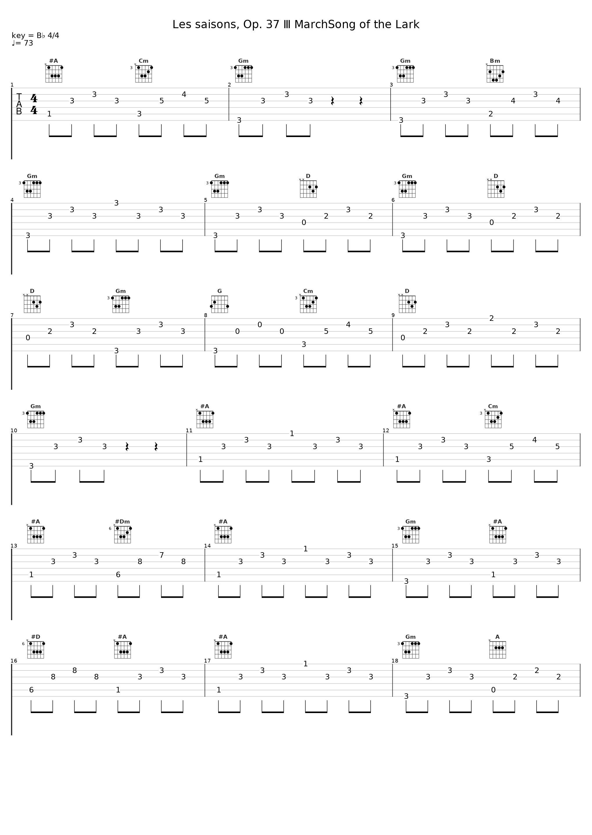 Les saisons, Op. 37 Ⅲ MarchSong of the Lark_Classical Artists_1