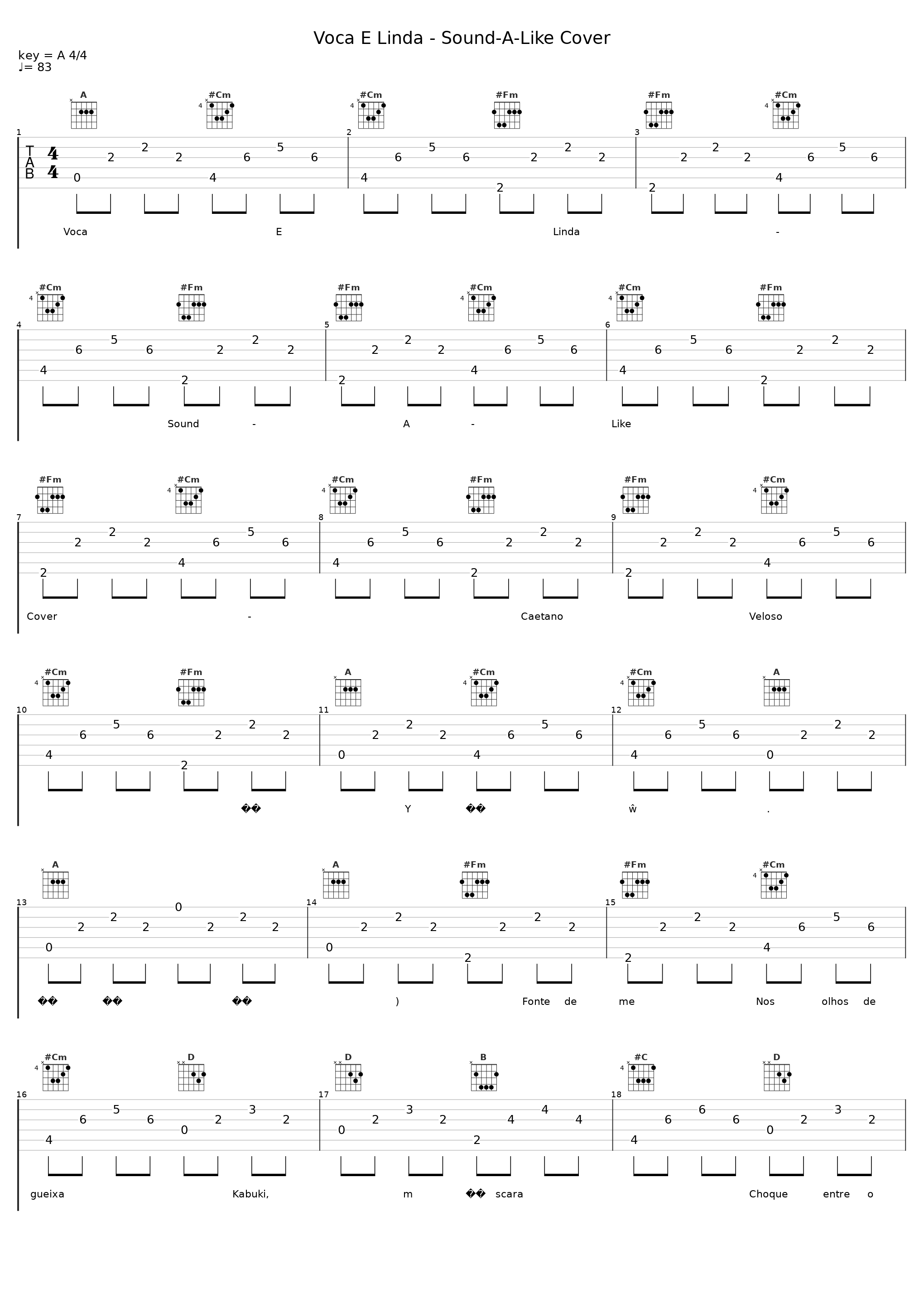 Voca E Linda - Sound-A-Like Cover_Caetano Veloso_1