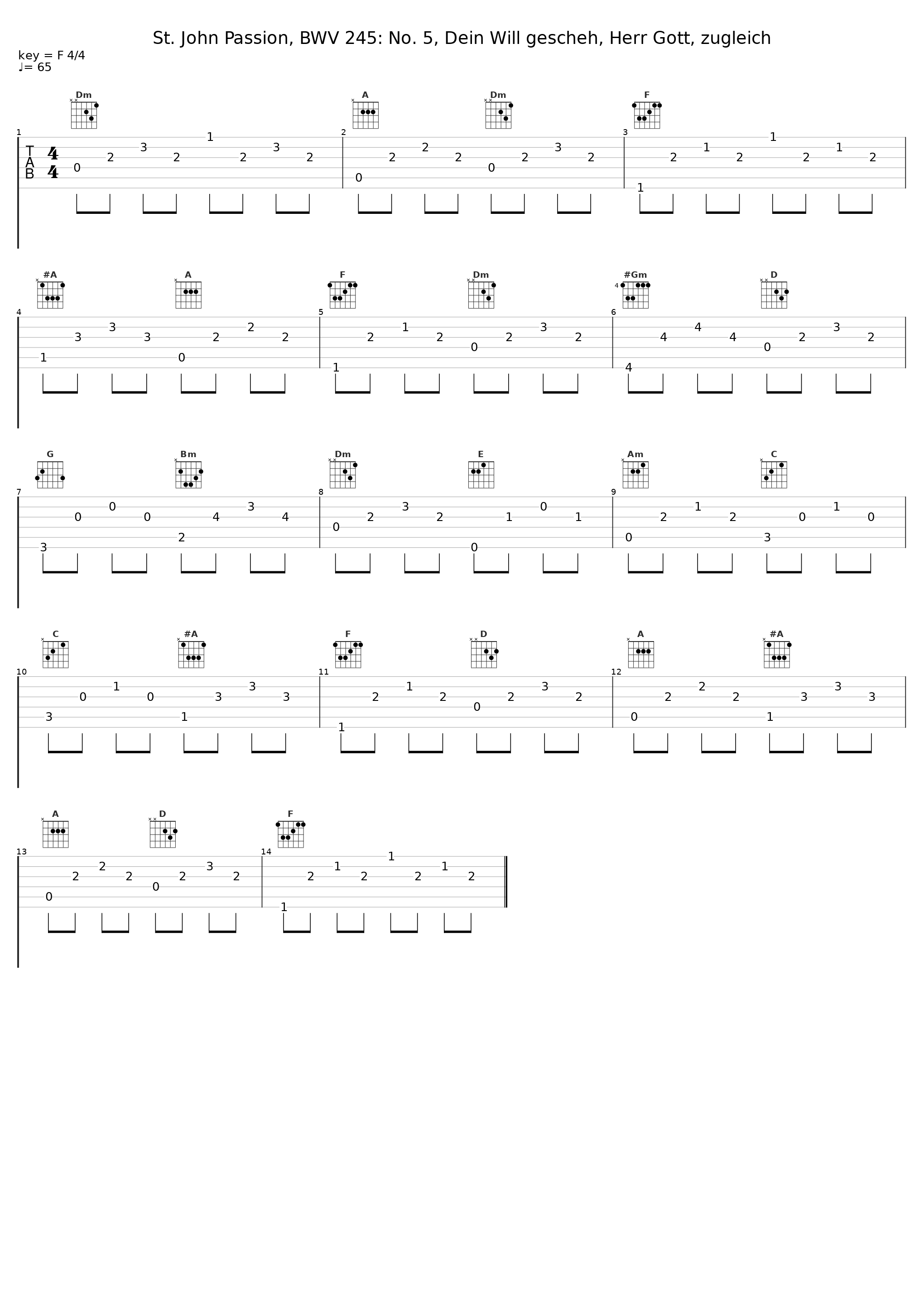 St. John Passion, BWV 245: No. 5, Dein Will gescheh, Herr Gott, zugleich_Gachinger Kantorei_1