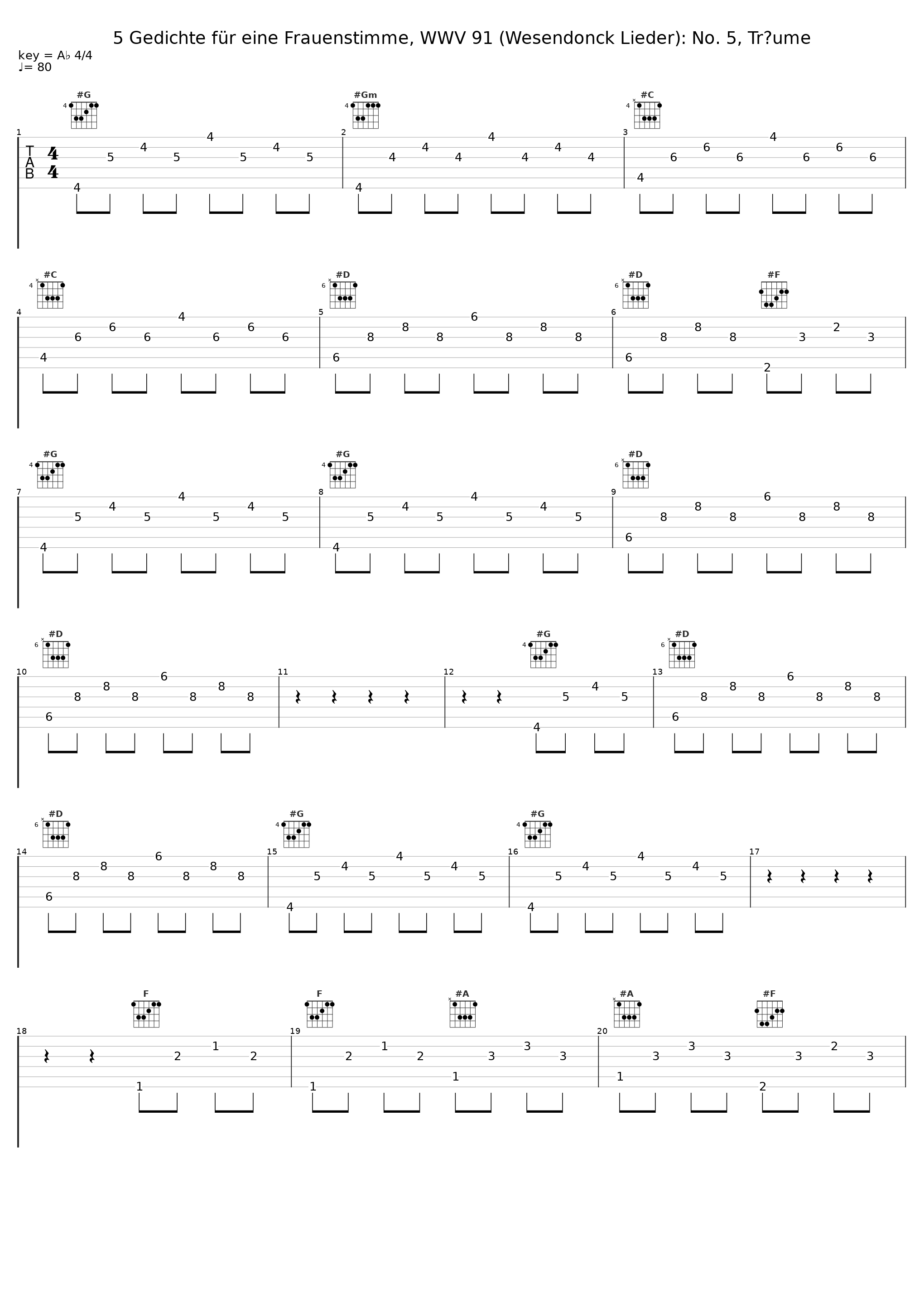 5 Gedichte für eine Frauenstimme, WWV 91 (Wesendonck Lieder): No. 5, Träume_Jenufa Gleich,BBC National Orchestra Of Wales,Fabrice Bollon_1