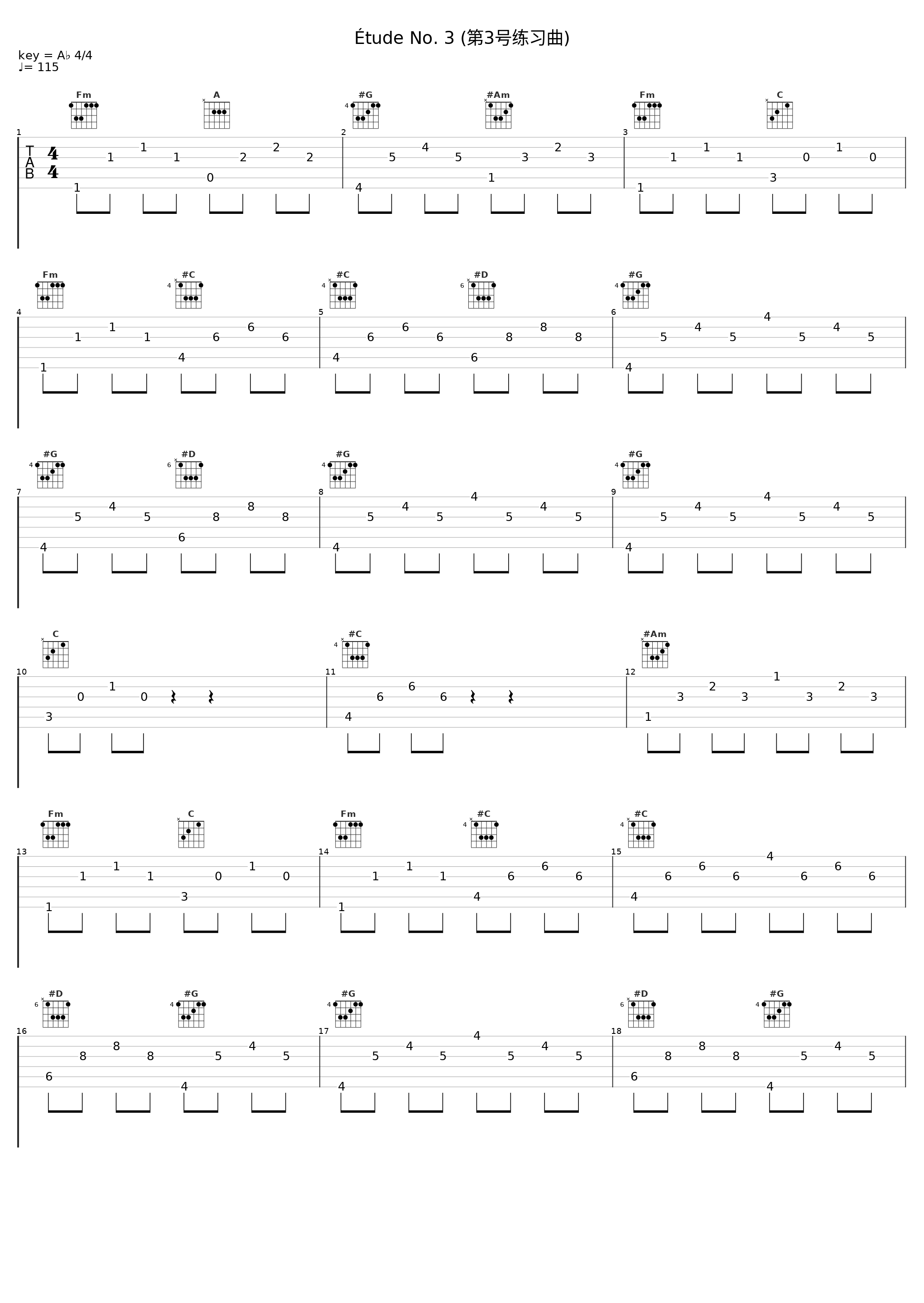 Étude No. 3 (第3号练习曲)_Philippe Giusiano_1