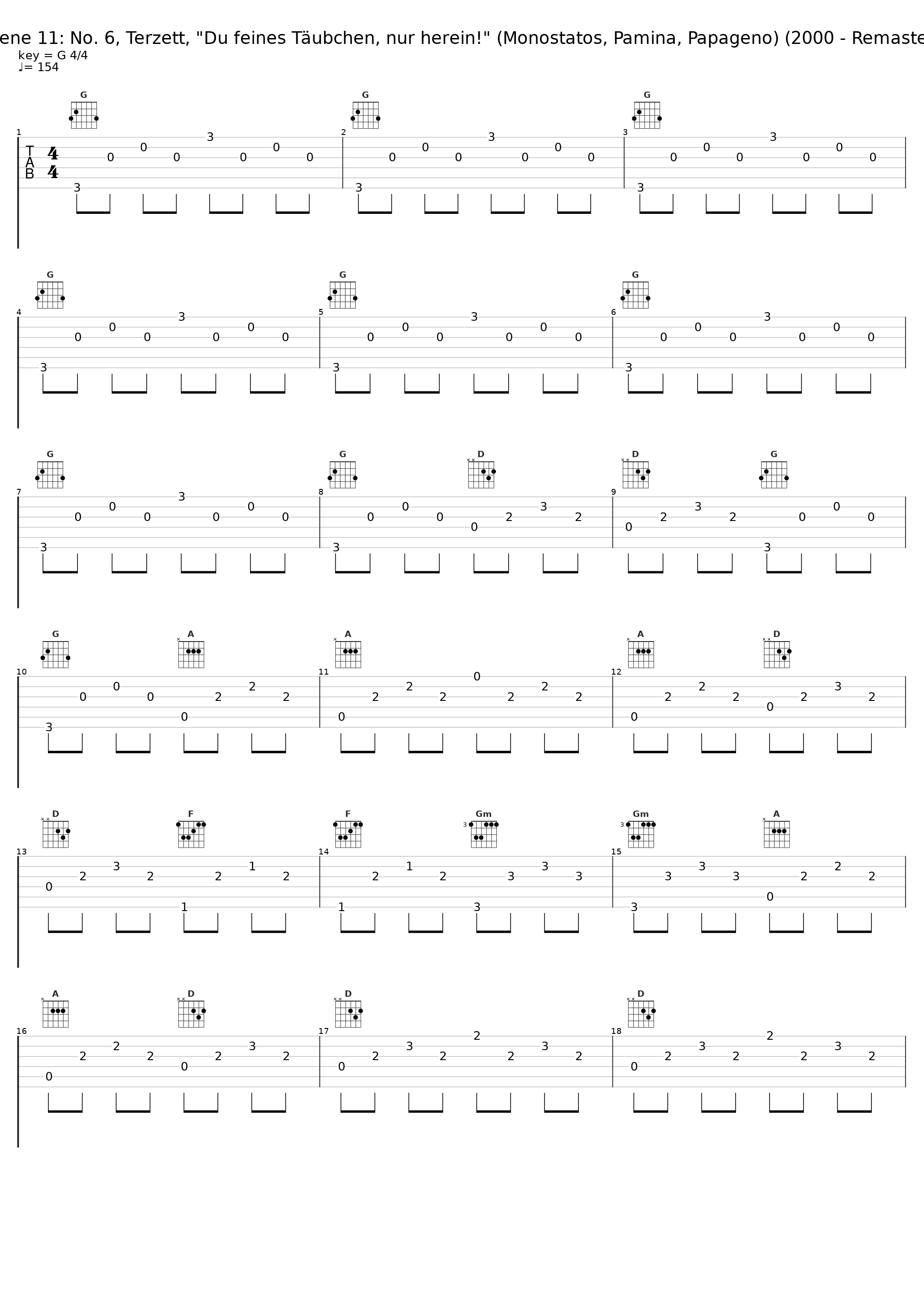 Die Zauberflöte, K. 620, Act 1 Scene 11: No. 6, Terzett, "Du feines Täubchen, nur herein!" (Monostatos, Pamina, Papageno) (2000 - Remaster|Monostatos/Pamina/Papageno)_Gundula Janowitz,Walter Berry,Gerhard Unger,Philharmonia Orchestra,Otto Klemperer_1