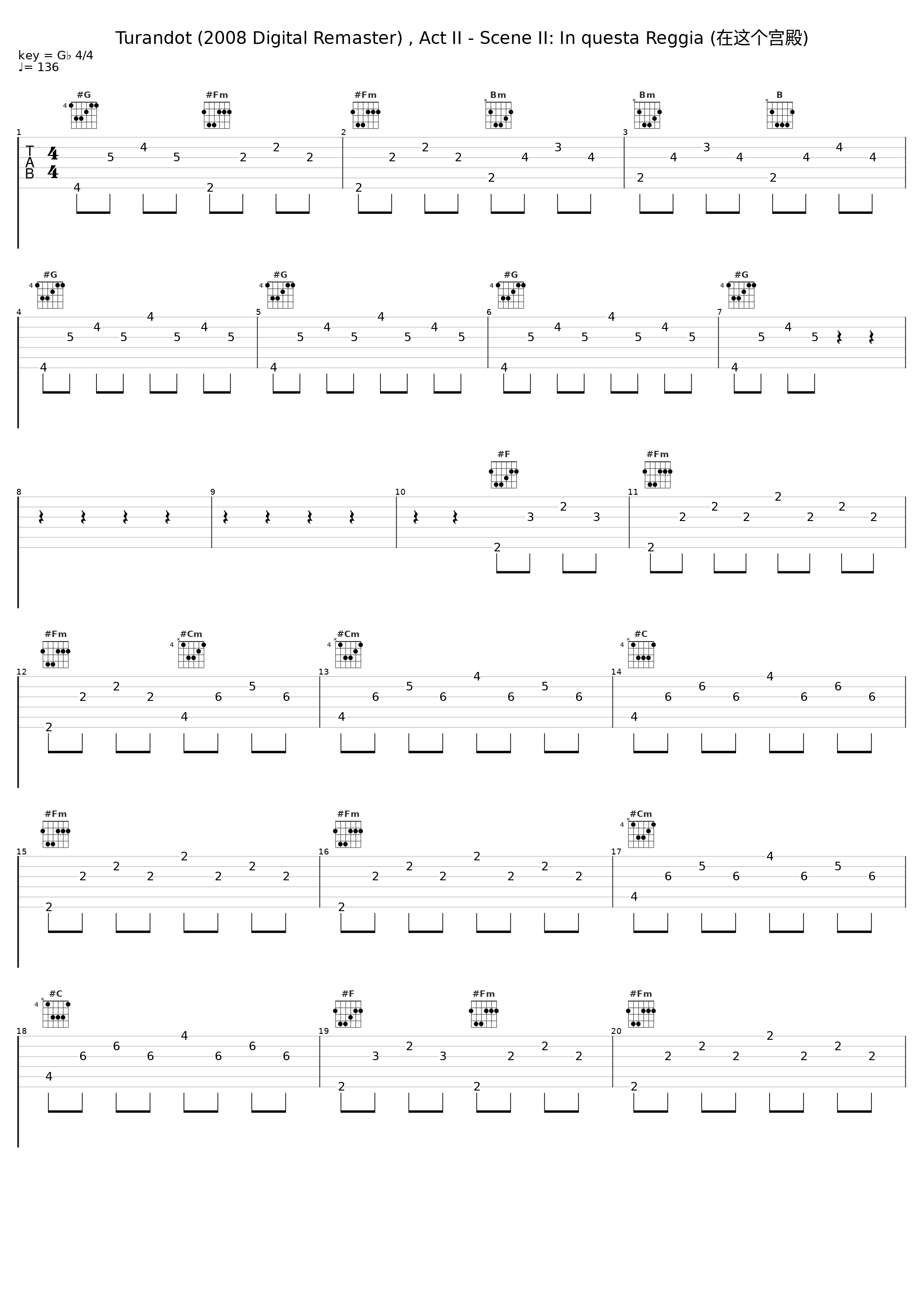 Turandot (2008 Digital Remaster) , Act II - Scene II: In questa Reggia (在这个宫殿)_Maria Callas,Eugenio Fernandi,Elisabeth Schwarzkopf,Giuseppe Nessi,Nicola Zaccaria,Tul,Elisabetta Fusco,Giulio Mauri,Coro Del Teatro Alla Scala Di Milano,Pinuccia Perotti,Piero De Palma,Renato Ercolani,Orchestra del Teatro alla Scala di Milano,Mario Borri_1