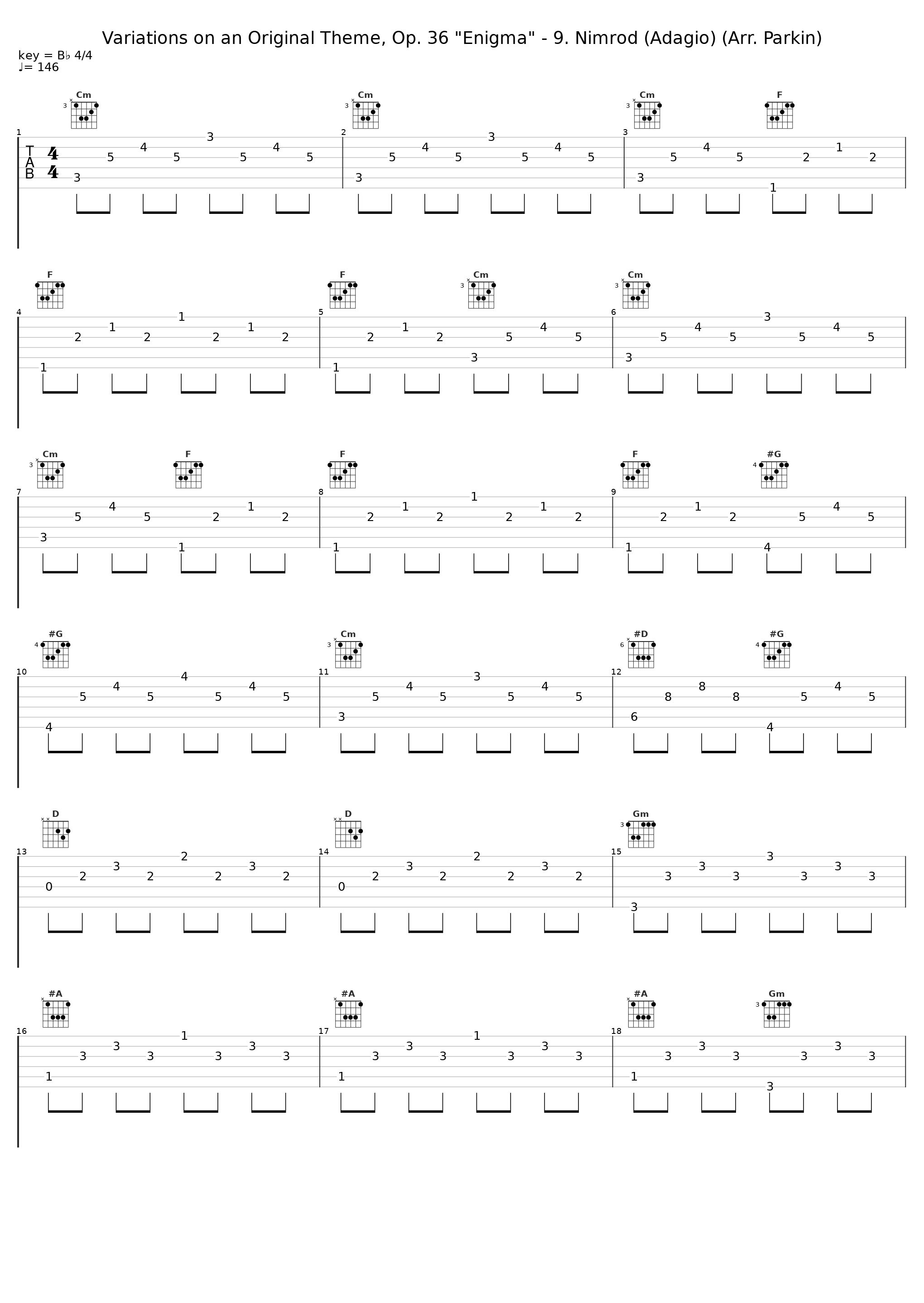 Variations on an Original Theme, Op. 36 "Enigma" - 9. Nimrod (Adagio) (Arr. Parkin)_Joep Beving_1