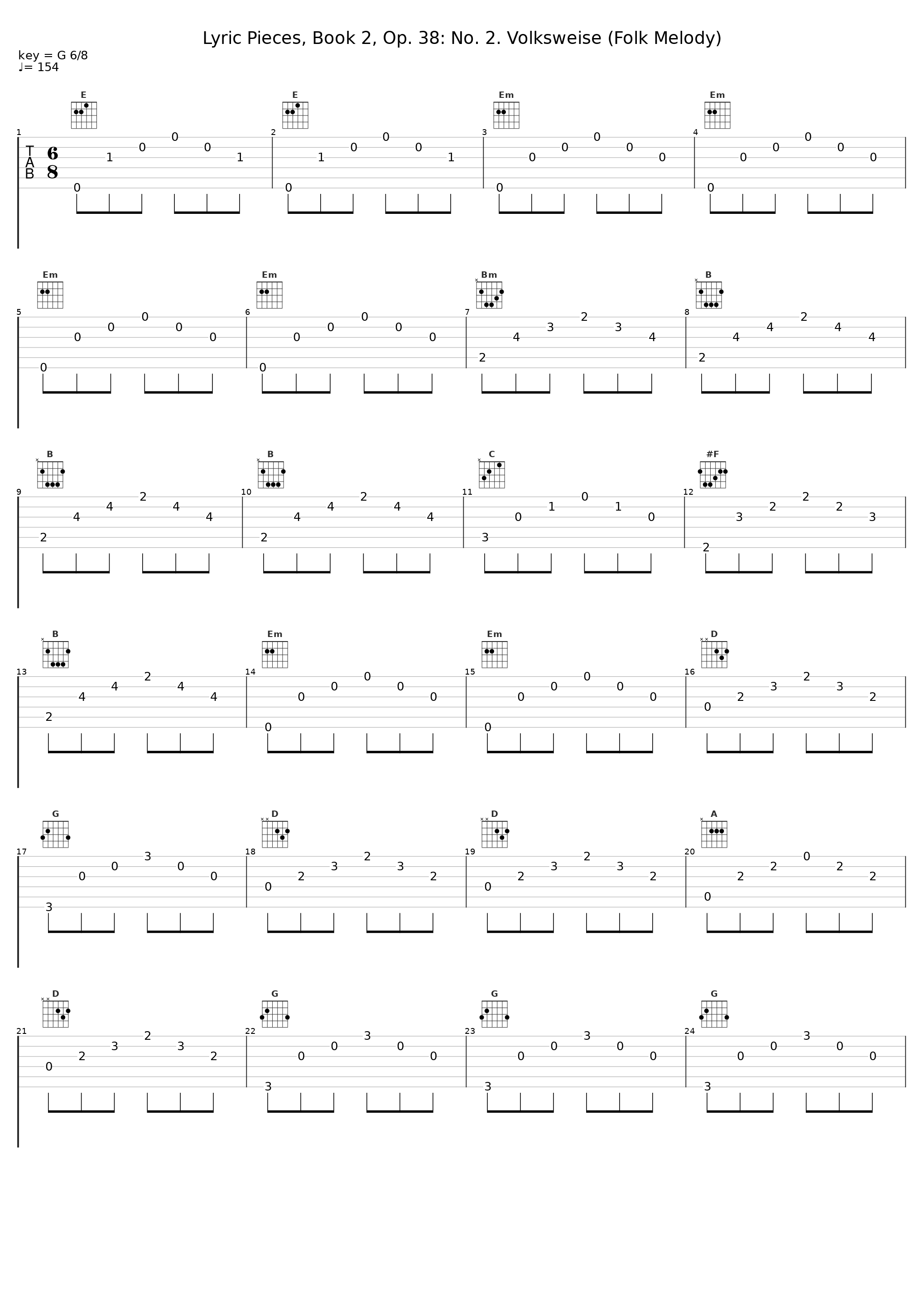 Lyric Pieces, Book 2, Op. 38: No. 2. Volksweise (Folk Melody)_Marián Lapšanský_1