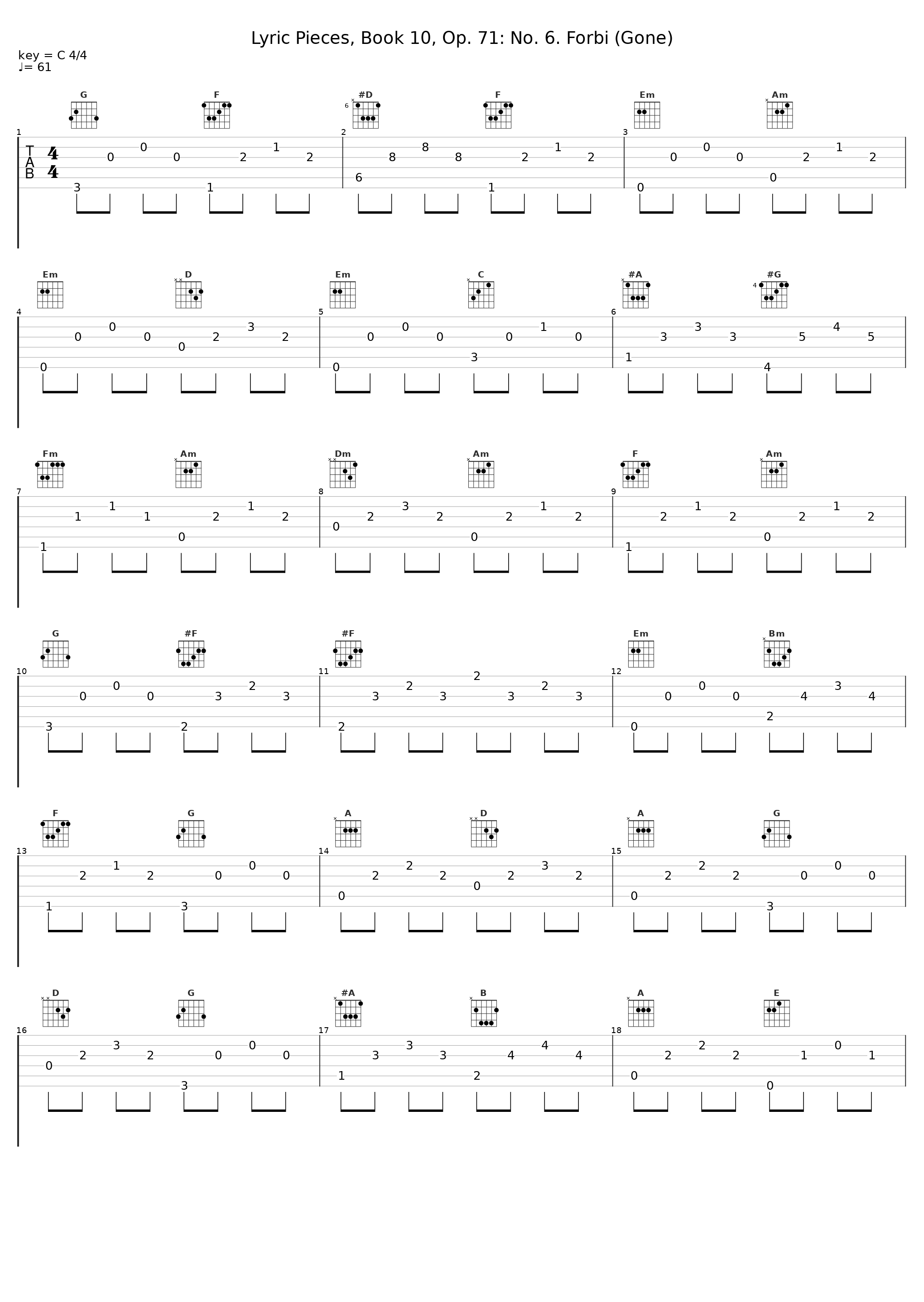 Lyric Pieces, Book 10, Op. 71: No. 6. Forbi (Gone)_Marián Lapšanský_1