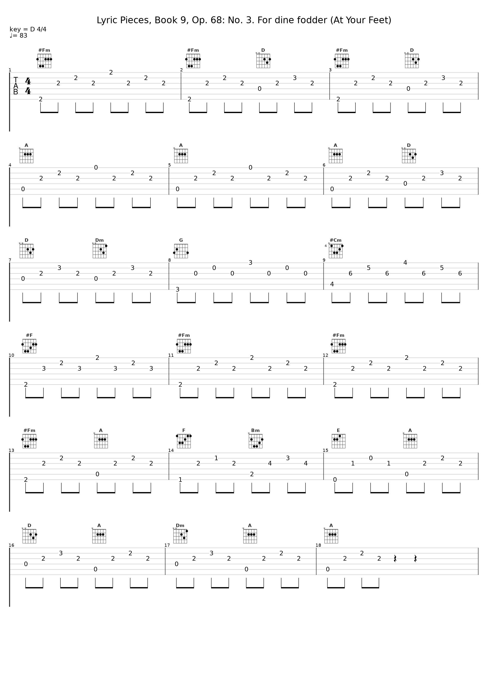 Lyric Pieces, Book 9, Op. 68: No. 3. For dine fodder (At Your Feet)_Marián Lapšanský_1