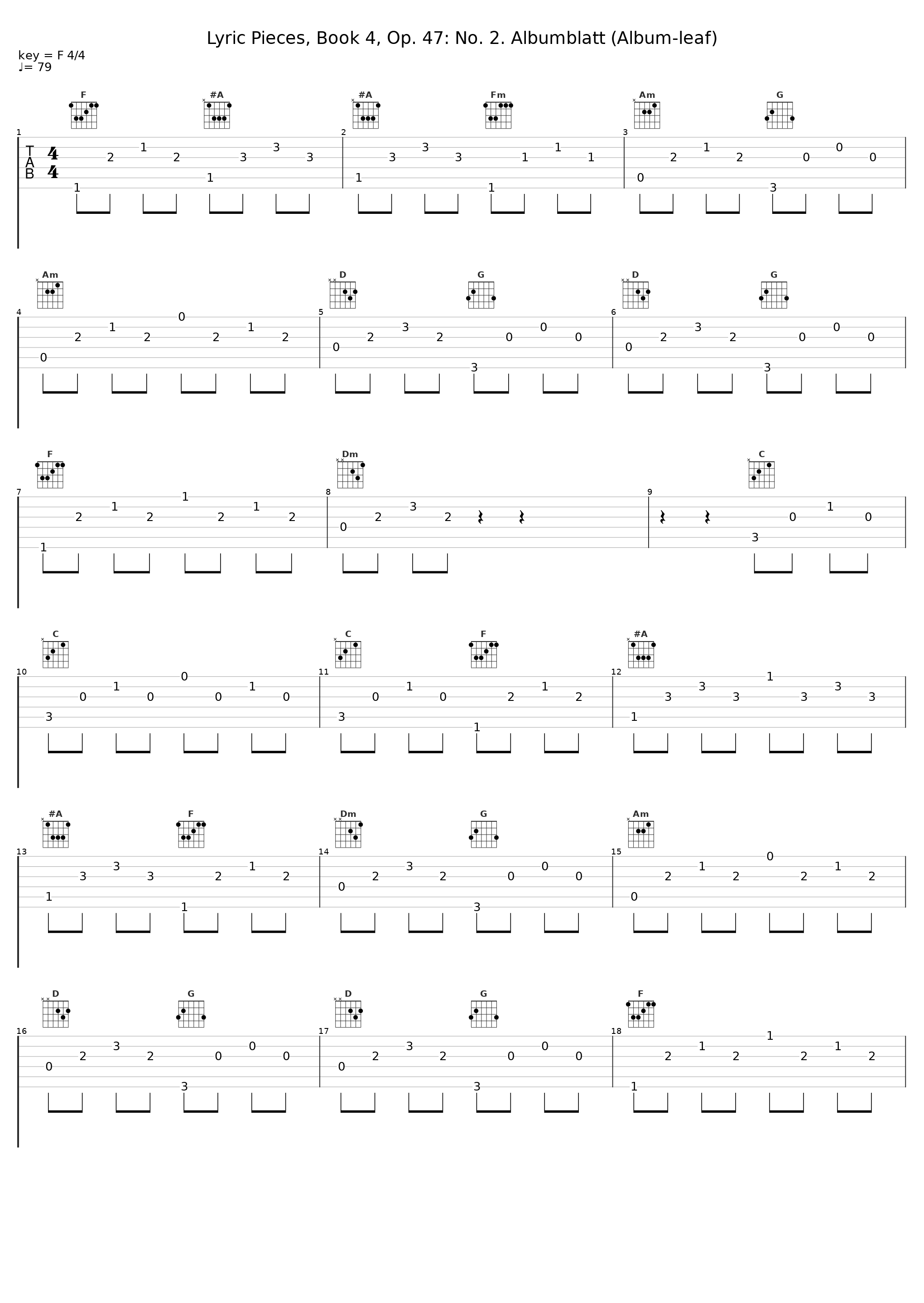 Lyric Pieces, Book 4, Op. 47: No. 2. Albumblatt (Album-leaf)_Marián Lapšanský_1