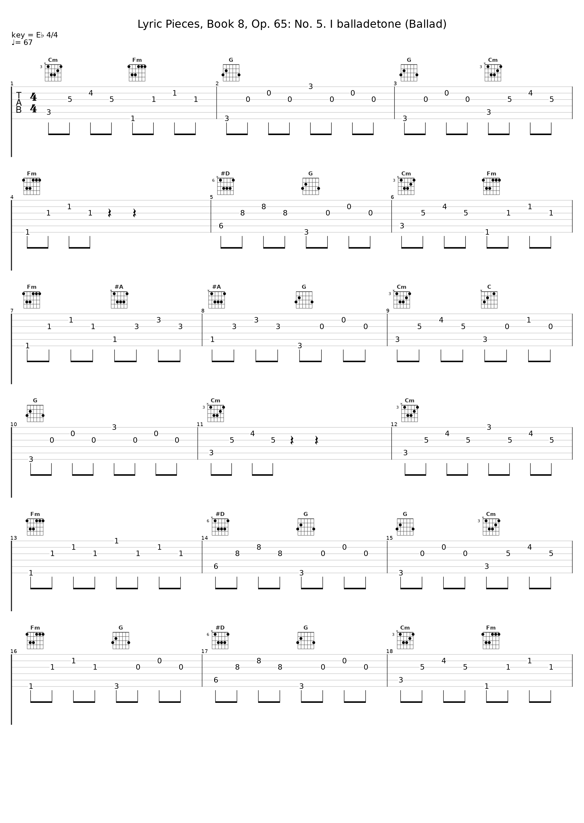 Lyric Pieces, Book 8, Op. 65: No. 5. I balladetone (Ballad)_Marián Lapšanský_1